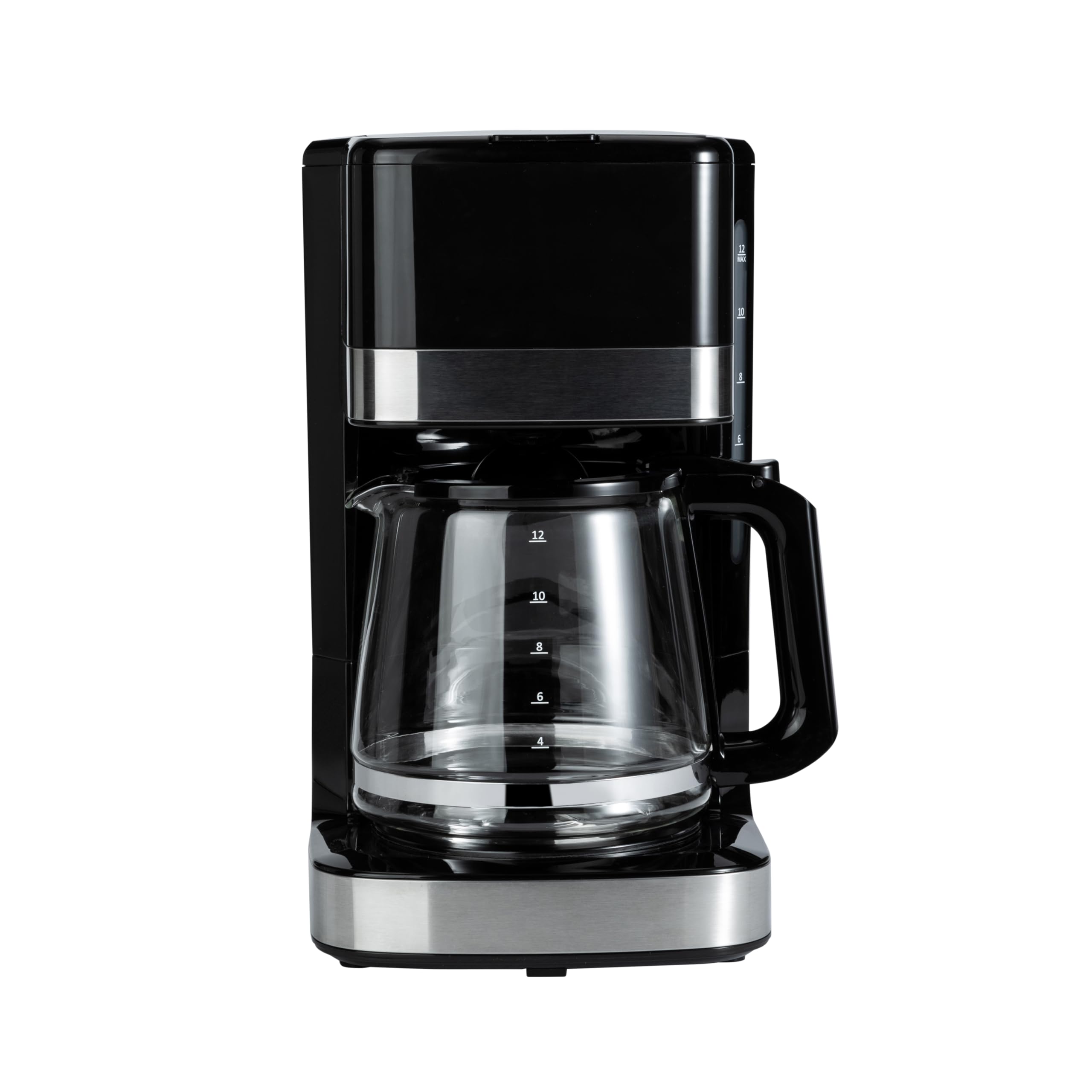 Amazon Basics 5 Cup Drip Coffee Maker with Glass Coffee Pot (0.8 Qt), Auto Shut-off, Auto Pause, Removable Filter Basket, Matte Black