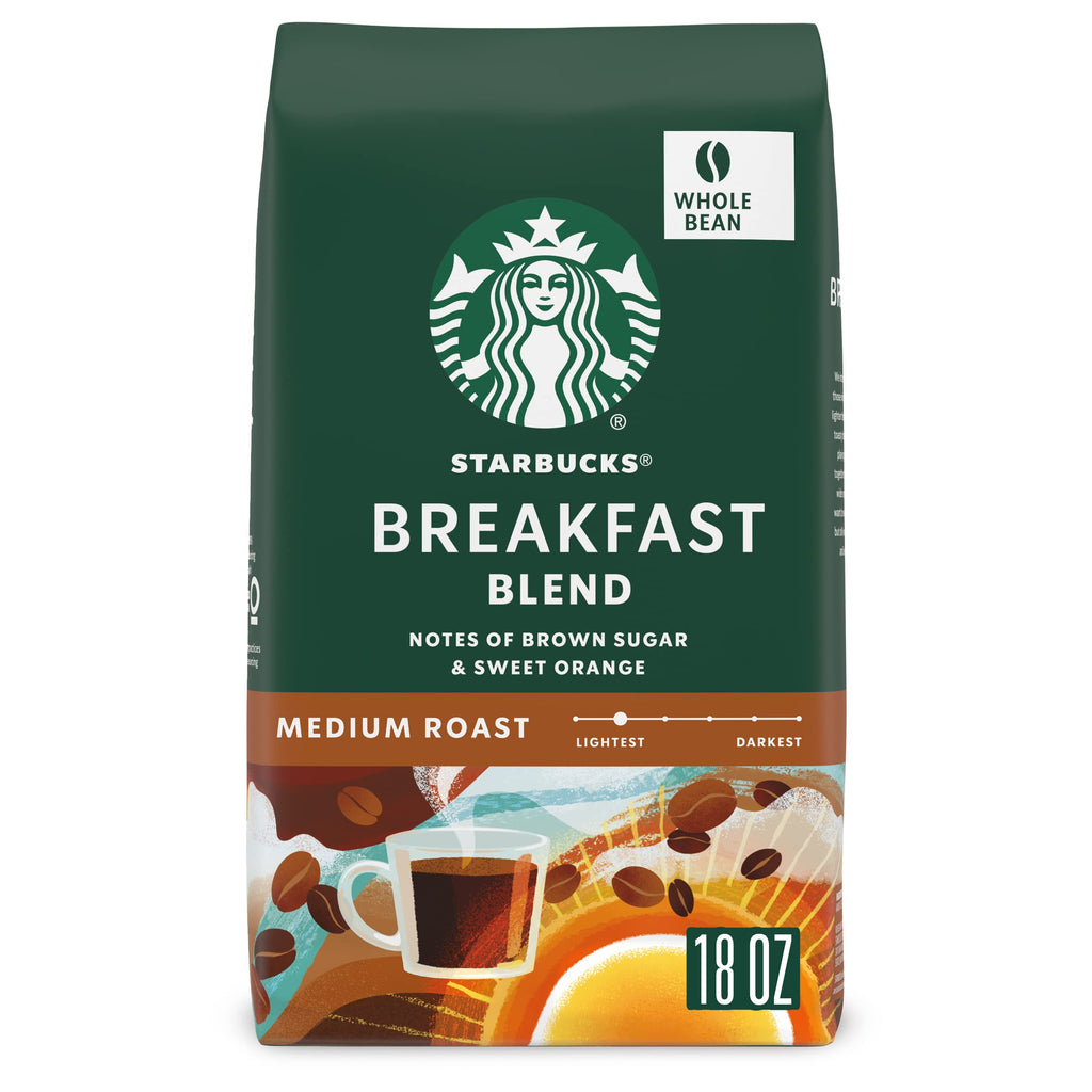 Starbucks Whole Coffee Beans, Medium Roast Hot or Iced Coffee, Pike Place Roast, 28 oz