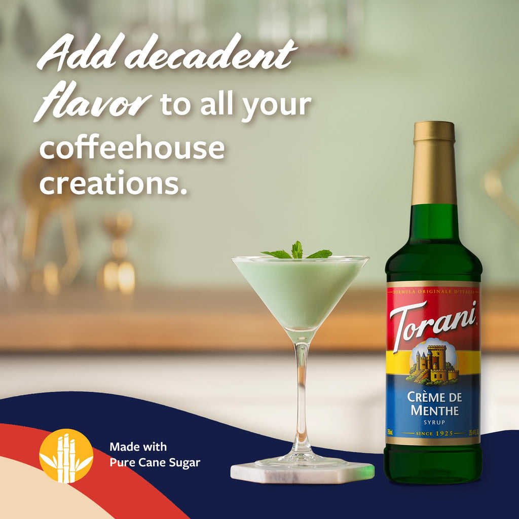Torani Coffee Syrup, Vanilla Flavored Syrup for Drinks, Pump Included, 25.4 Fl Oz