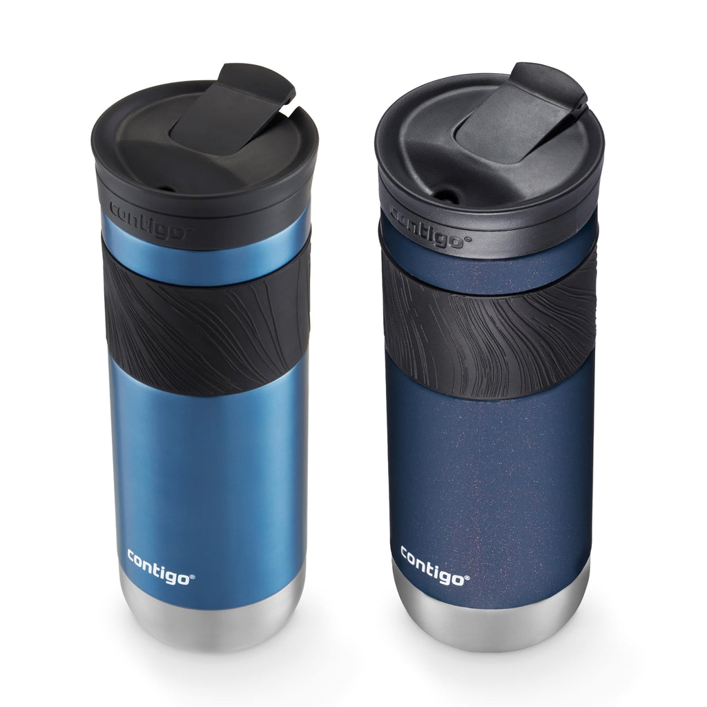 Contigo Byron Vacuum-Insulated Stainless Steel Travel Mug with Leak-Proof Lid Reusable Coffee Mug or Water Bottle BPA-Free 16oz Licorice Keeps Beverages Hot for 6 Hours or Cold for 12 Hours