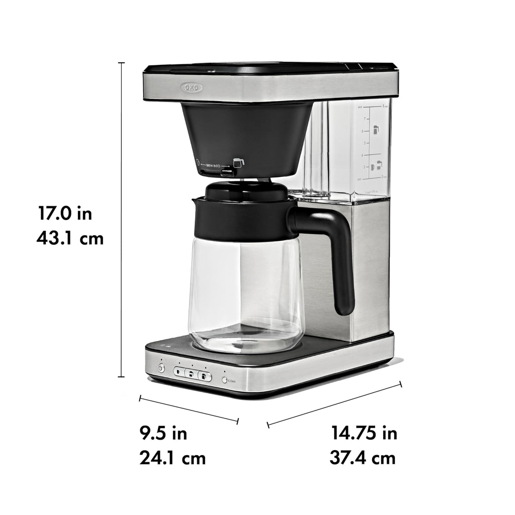 OXO Brew 8-Cup Coffee Maker - Single-Serve & Carafe, Thermal Stainless Steel, SCA Certified