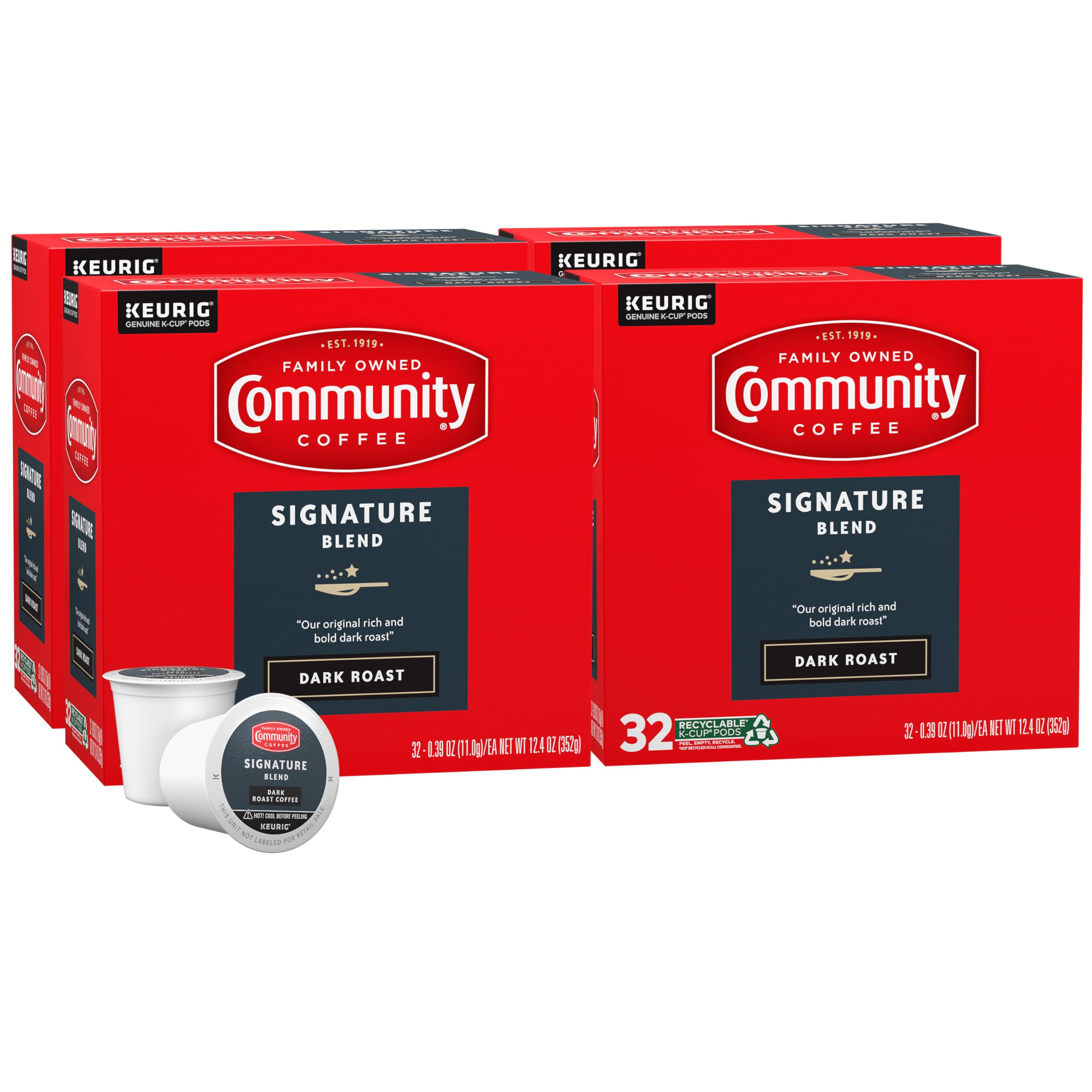 Community Coffee Café Special Medium-Dark Roast Single Serve Keurig K-Cup Pods 32 ct Box