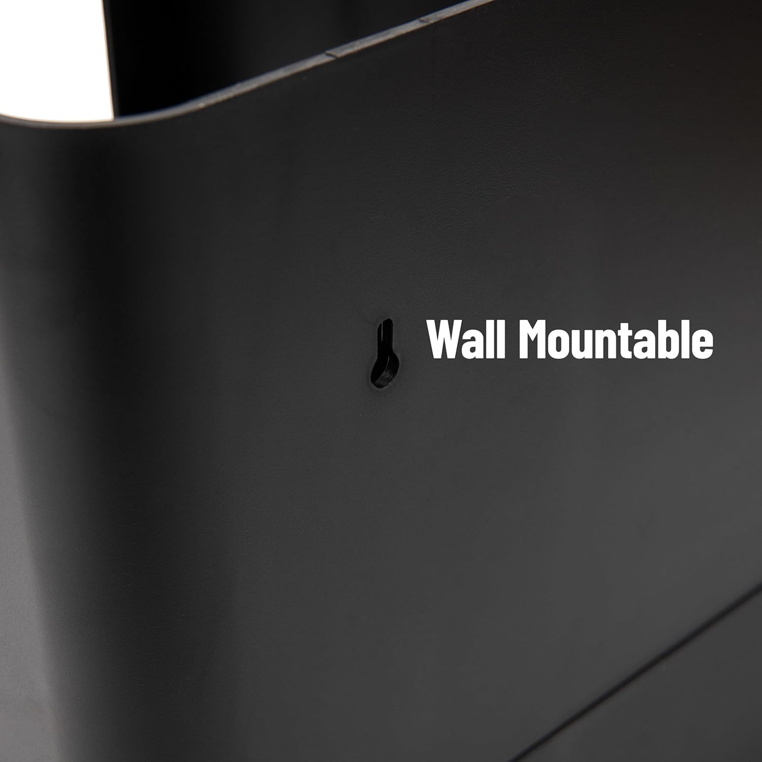 Mind Reader Cup and Condiment Station, Countertop Coffee Bar Organizer with 6 Compartments, Storage Caddy for Cups Lids and Packets, Plastic, Black