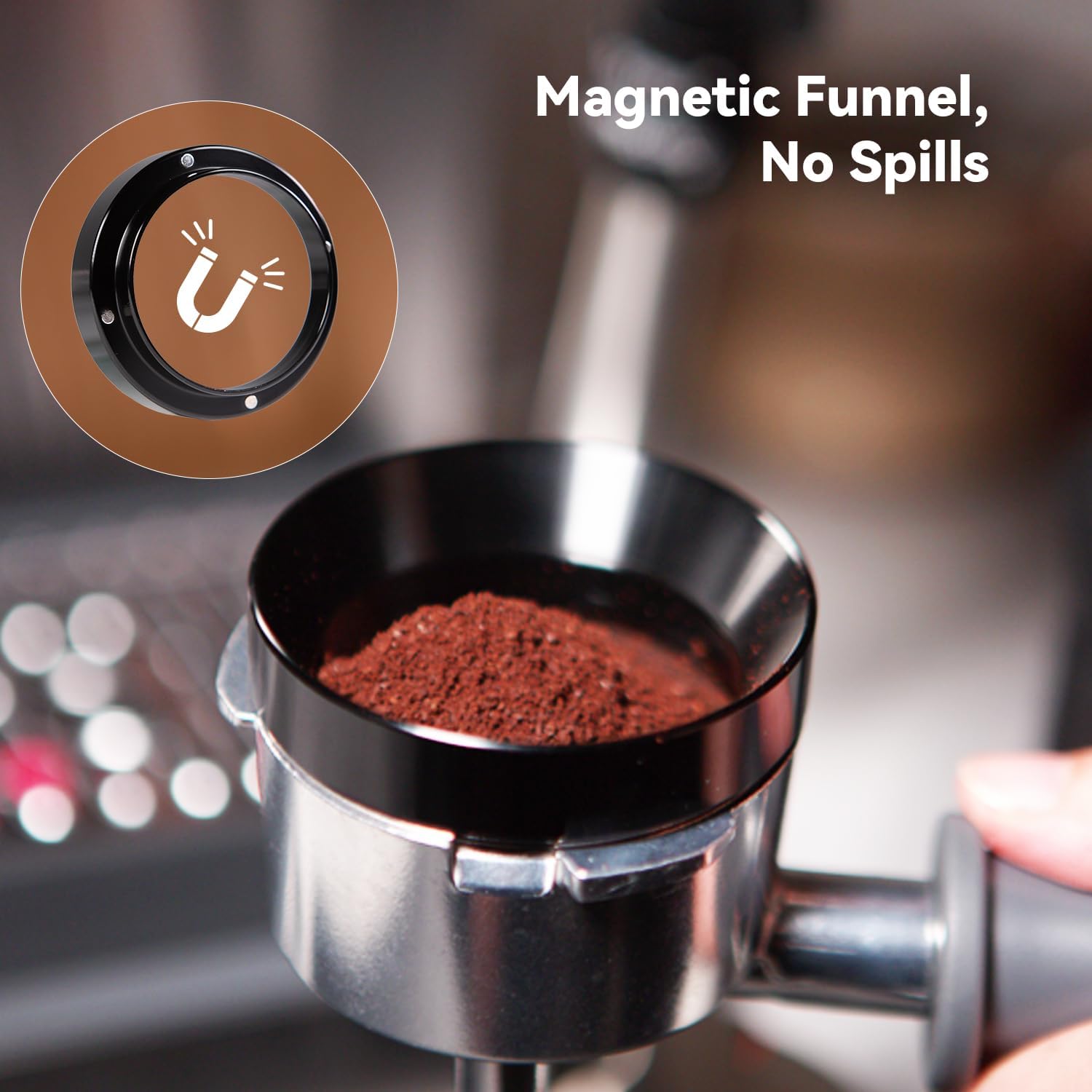 54mm Espresso Accessories Kit – Coffee Distributor & Tamper Leveler, WDT Tool, Dosing Funnel and Puck Screen, Fits Breville 54mm Espresso Machines, Barista Espresso Machine Accessories