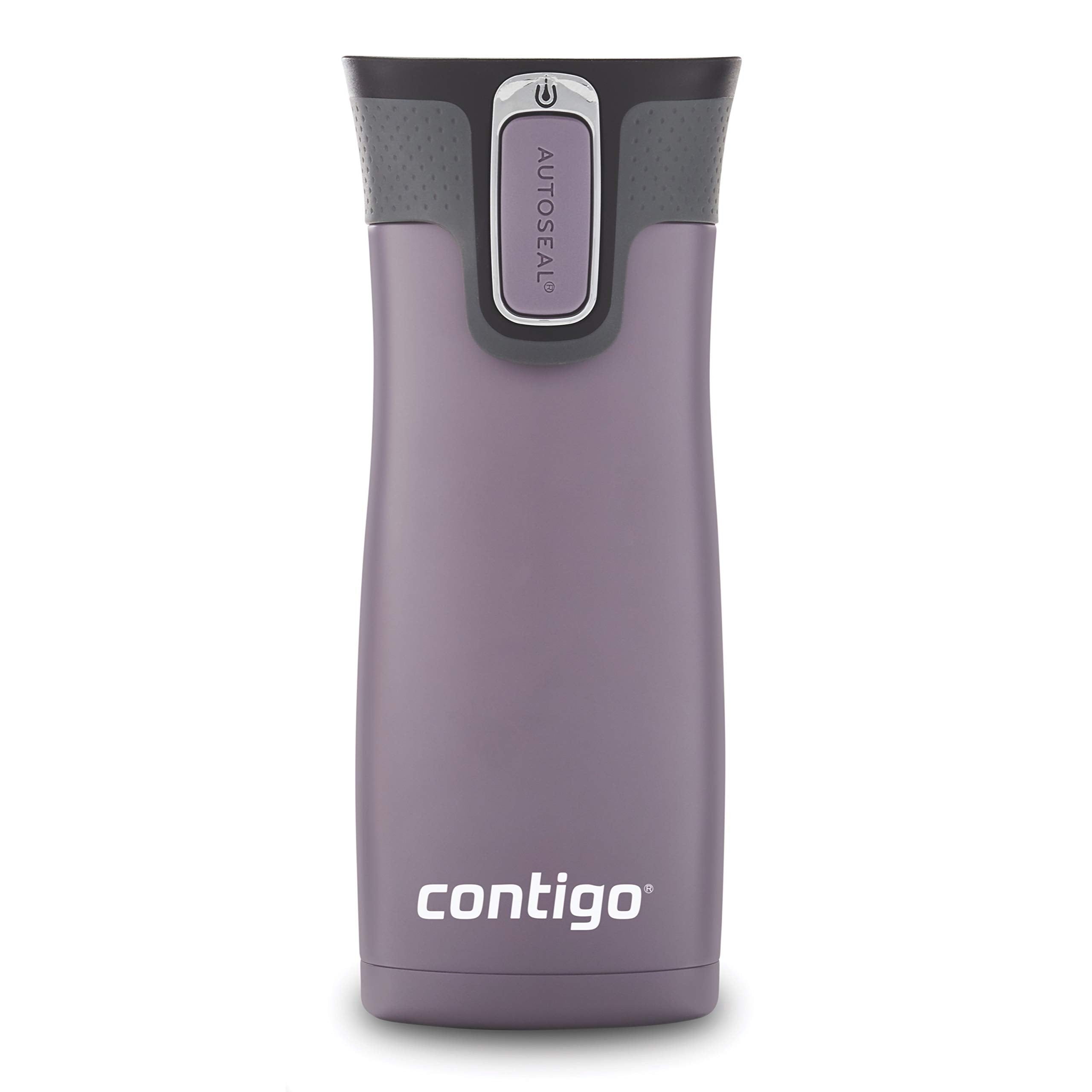 Contigo West Loop 2.0 Leak-Proof Spill-Proof Insulated Stainless Steel Travel Mug, 16oz., 2 Pack, Agave Metallic & Sake Metallic