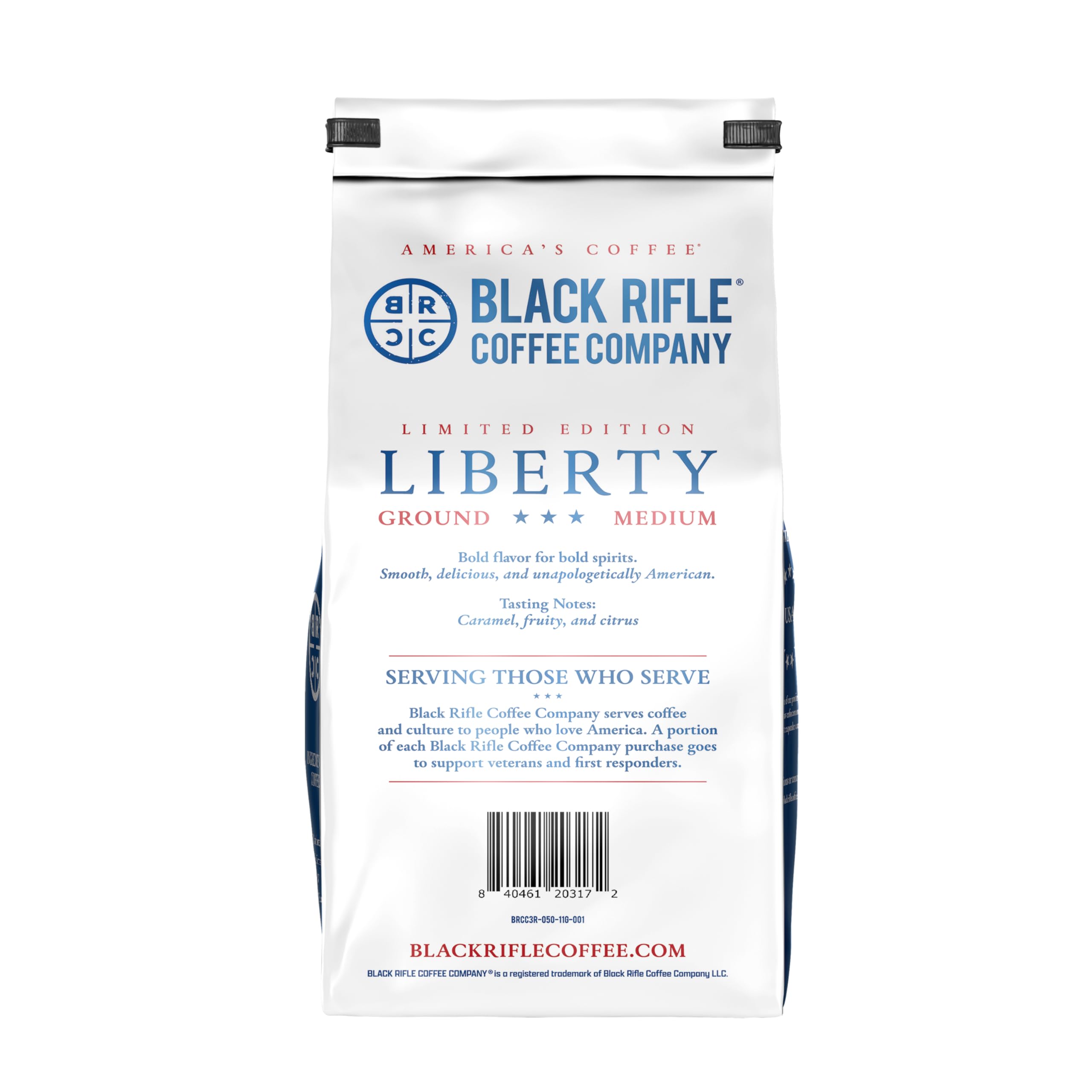 Black Rifle Coffee Company Just Black, 18oz Bag, Ground Coffee Medium Roast - Roasted Blend Made from Arabica Beans - Colombian & Brazilian Beans - Veteran Founded & American Made