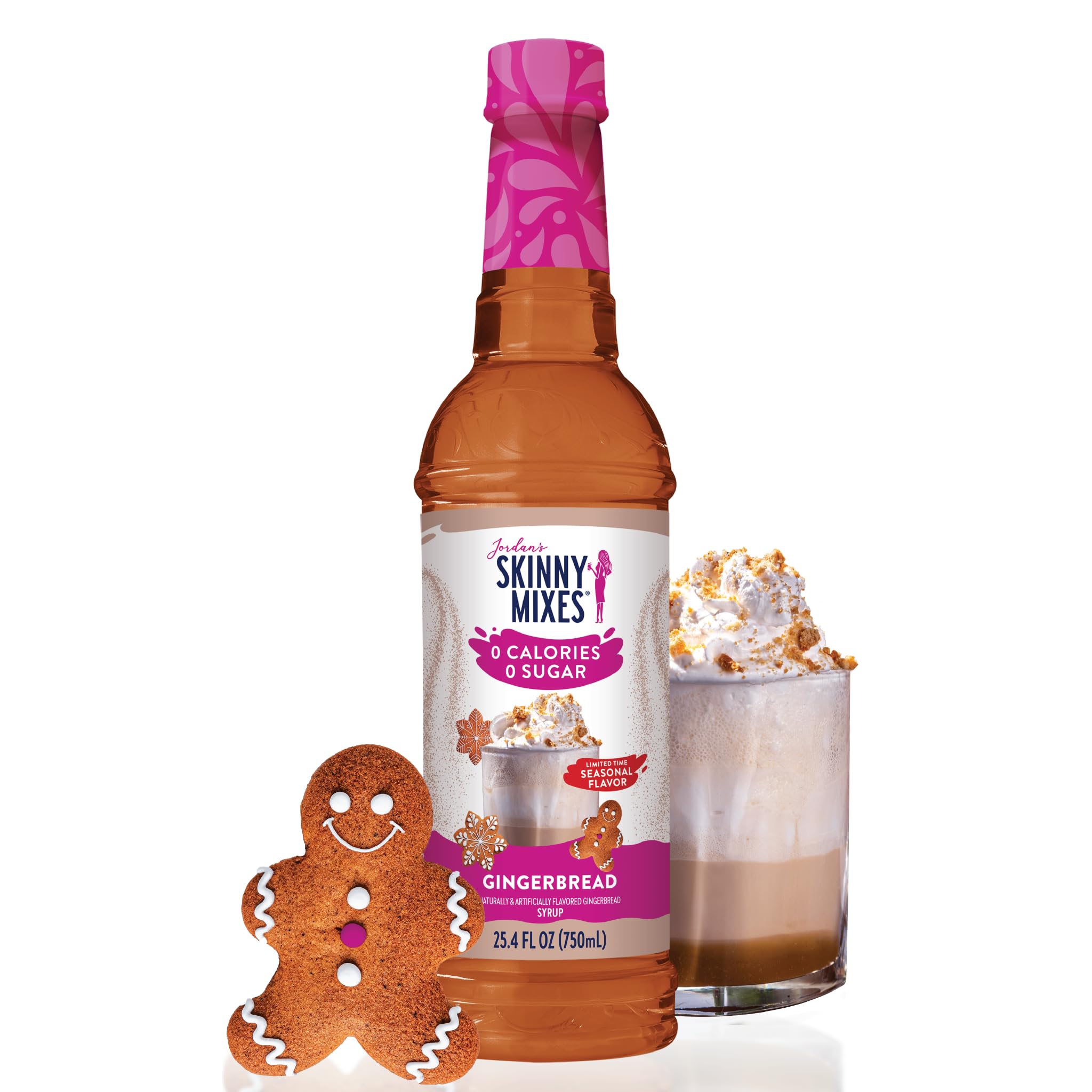 Jordan's Skinny Mixes Sugar Free Coffee Syrup, Holiday Fall Syrup Trio Coffee Flavoring Syrup, Zero Calorie Drink Mix for Lattes, Baking, Protein Shake, Dairy & Gluten Free, Kosher,12.7 Fl Oz, 3 Pack
