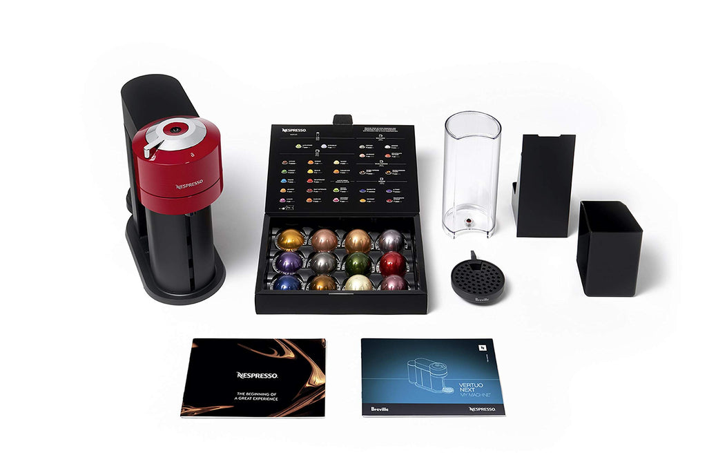 Nespresso Vertuo Next Coffee and Espresso Maker by Breville, with Aeroccino Milk Frother, Light Grey