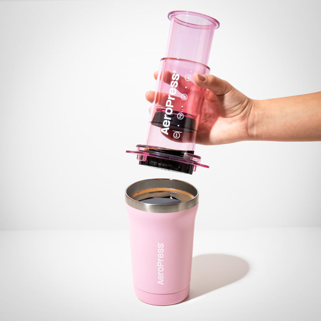 AeroPress Go, Extra Small Portable Coffee Maker Kit, Travel, Hiking & Camping, All-in-One French Press, Pour-Over & Espresso Style Manual Brewer, 2 Min Brew Makes a Less Bitter, More Flavorful Cup