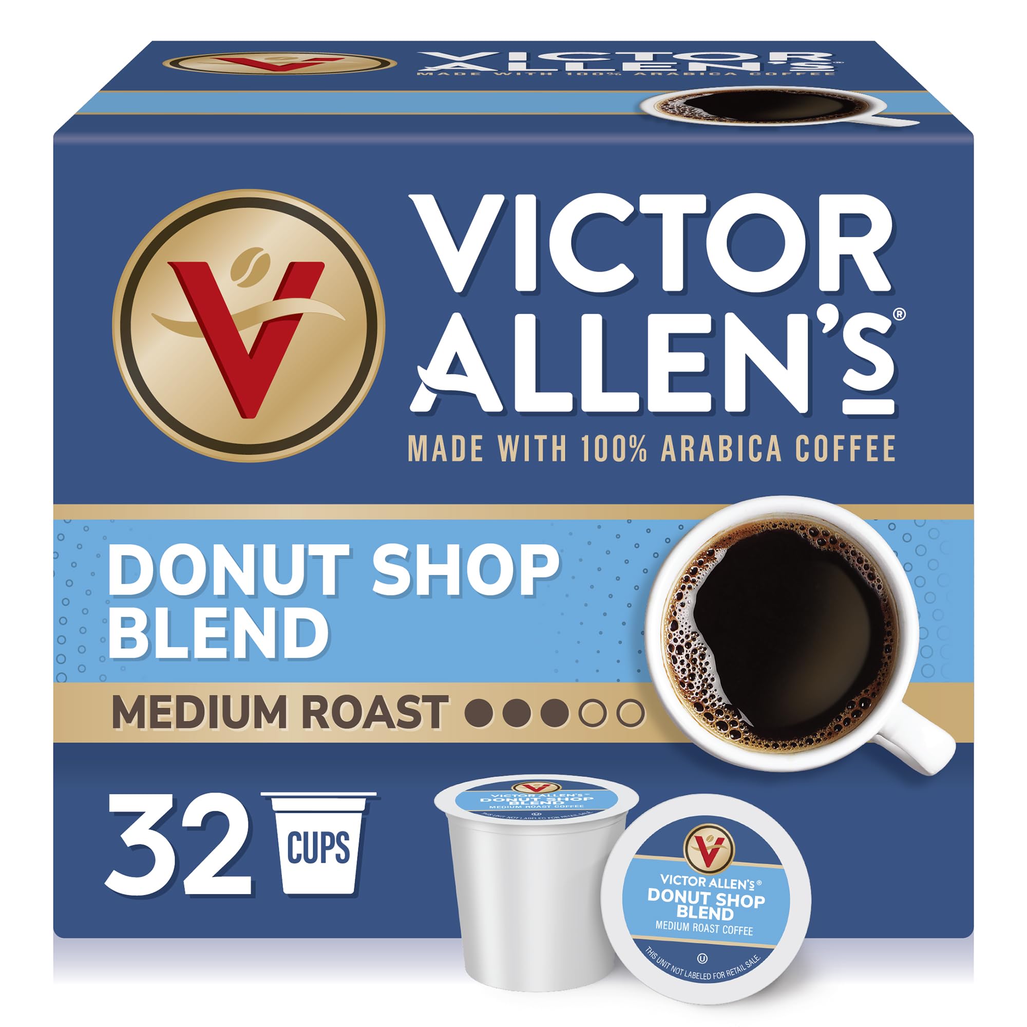 Victor Allen's Coffee Variety Pack (Morning Blend, 100% Colombian, Donut Shop Blend, French Roast), 42 Count, Single Serve Coffee Pods for Keurig K-Cup Brewers