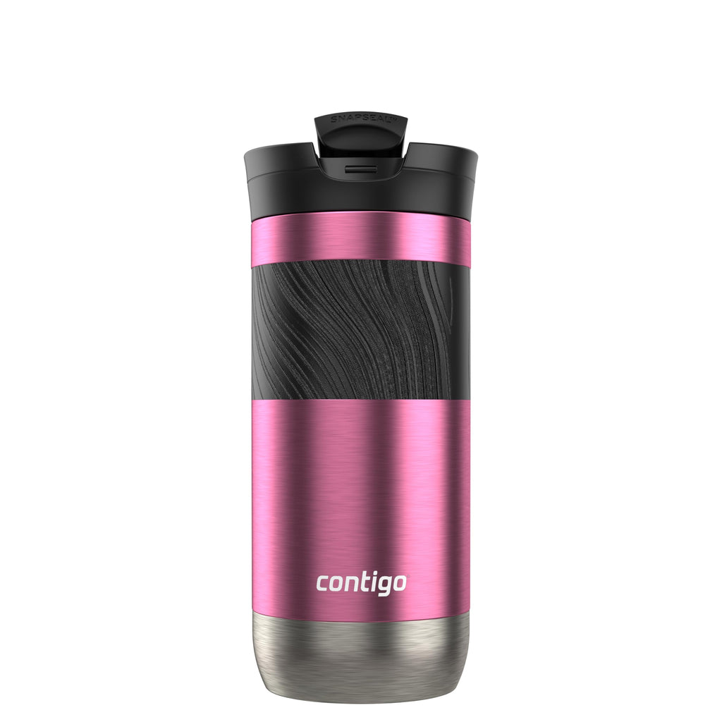 Contigo Byron Vacuum-Insulated Stainless Steel Travel Mug with Leak-Proof Lid Reusable Coffee Mug or Water Bottle BPA-Free 16oz Licorice Keeps Beverages Hot for 6 Hours or Cold for 12 Hours