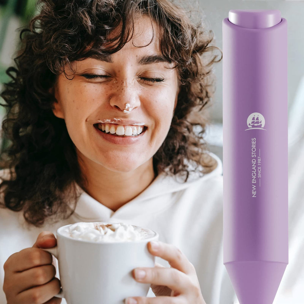 Powerful Milk Frother Handheld Foam Maker, Mini Whisk Drink Mixer for Coffee, Cappuccino, Latte, Matcha, Hot Chocolate, No Stand, Green