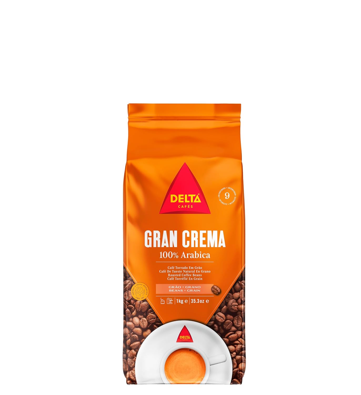 Delta Cafés Gran Crema Whole Bean Coffee 35.2oz Medium Roast Coffee