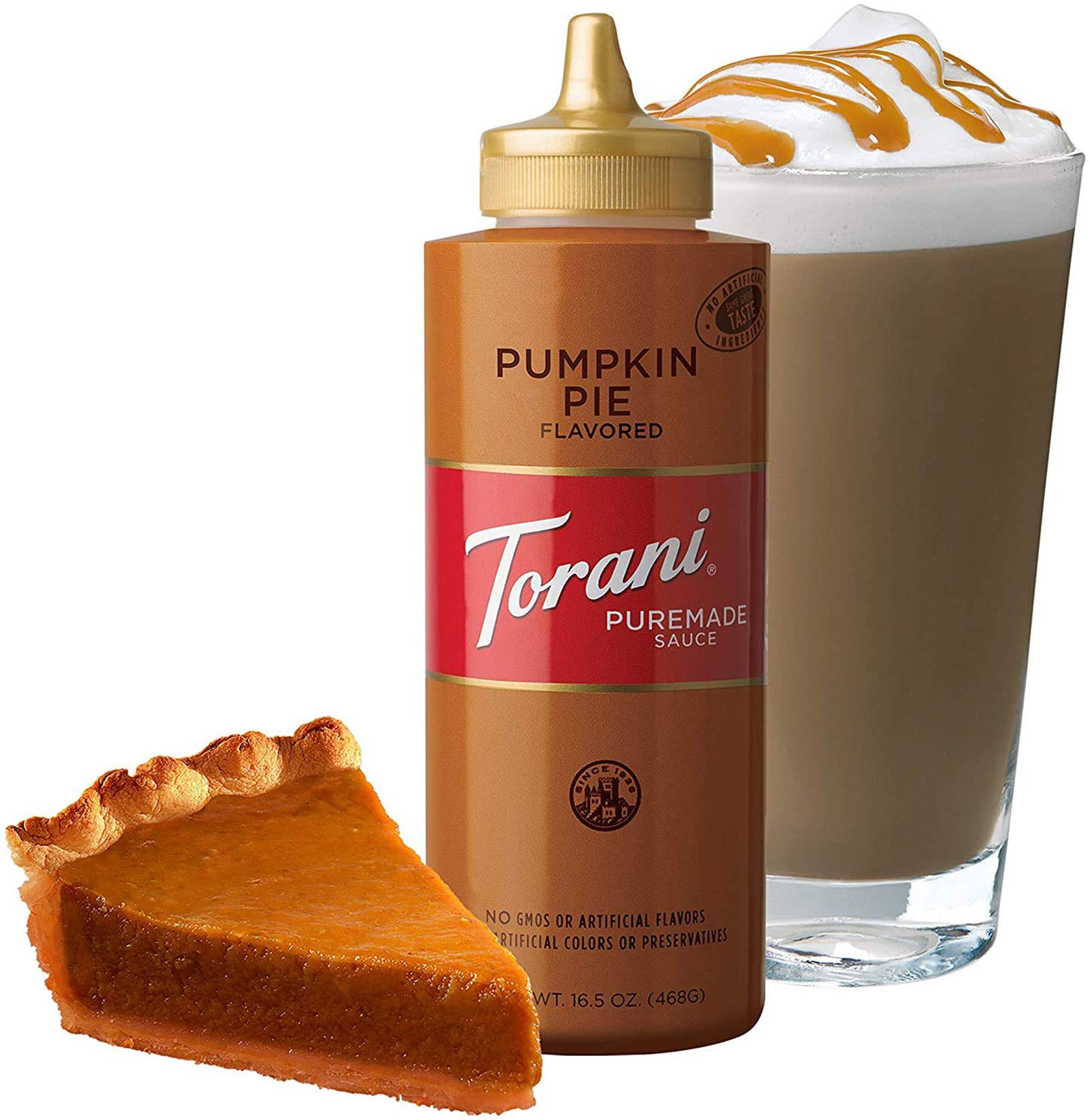 Torani Puremade Dessert & Drink Sauce Variety Pack, Chocolate Caramel, Dark Chocolate, White Chocolate & Caramel, 16.5 fl oz (Set of 4)