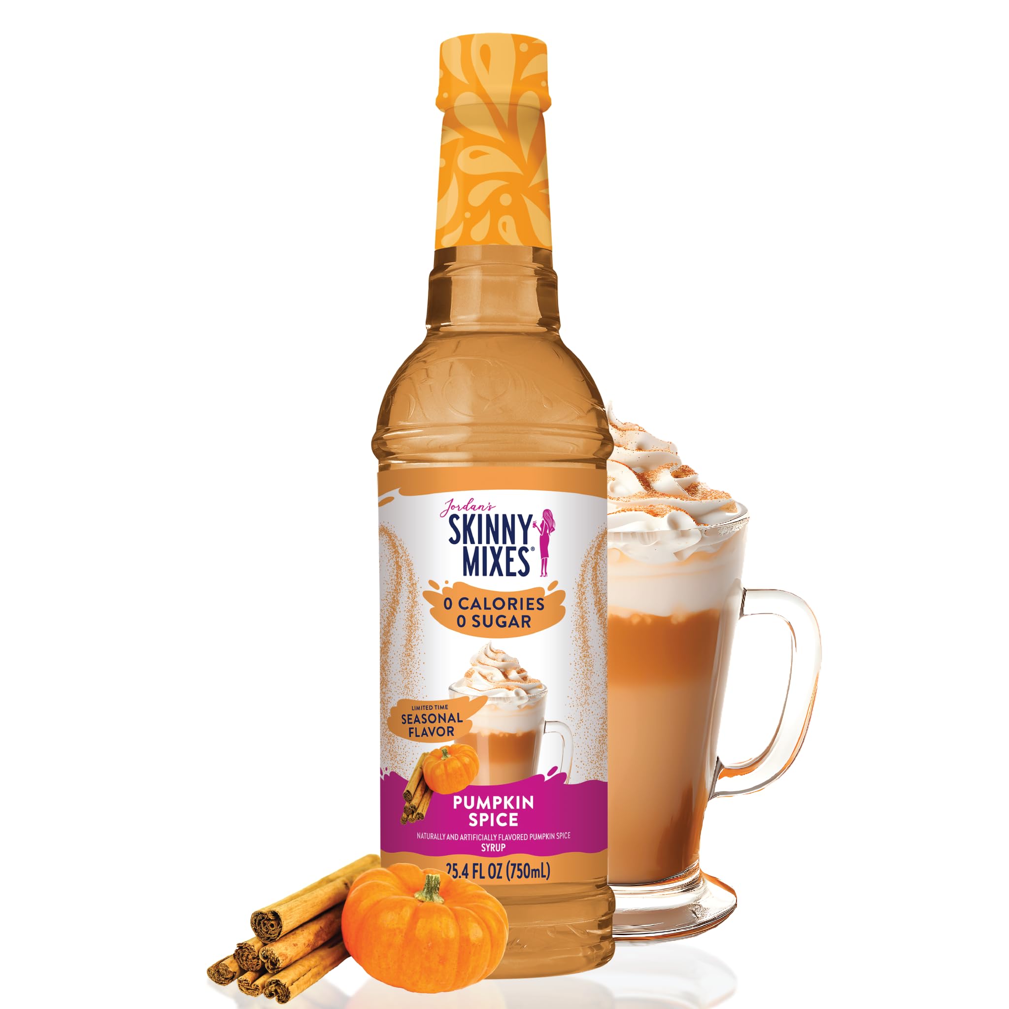 Jordan's Skinny Mixes Sugar Free Coffee Syrup, Holiday Fall Syrup Trio Coffee Flavoring Syrup, Zero Calorie Drink Mix for Lattes, Baking, Protein Shake, Dairy & Gluten Free, Kosher,12.7 Fl Oz, 3 Pack