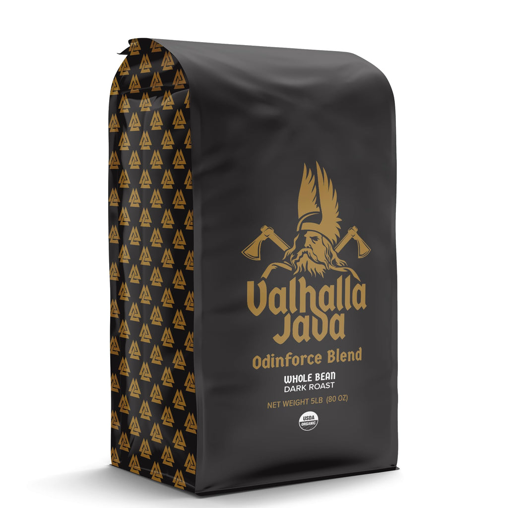 Death Wish Coffee, Valhalla Java Odinforce Blend Whole Bean, USDA Organic and Fair Trade, 12 oz (Pack of 1)