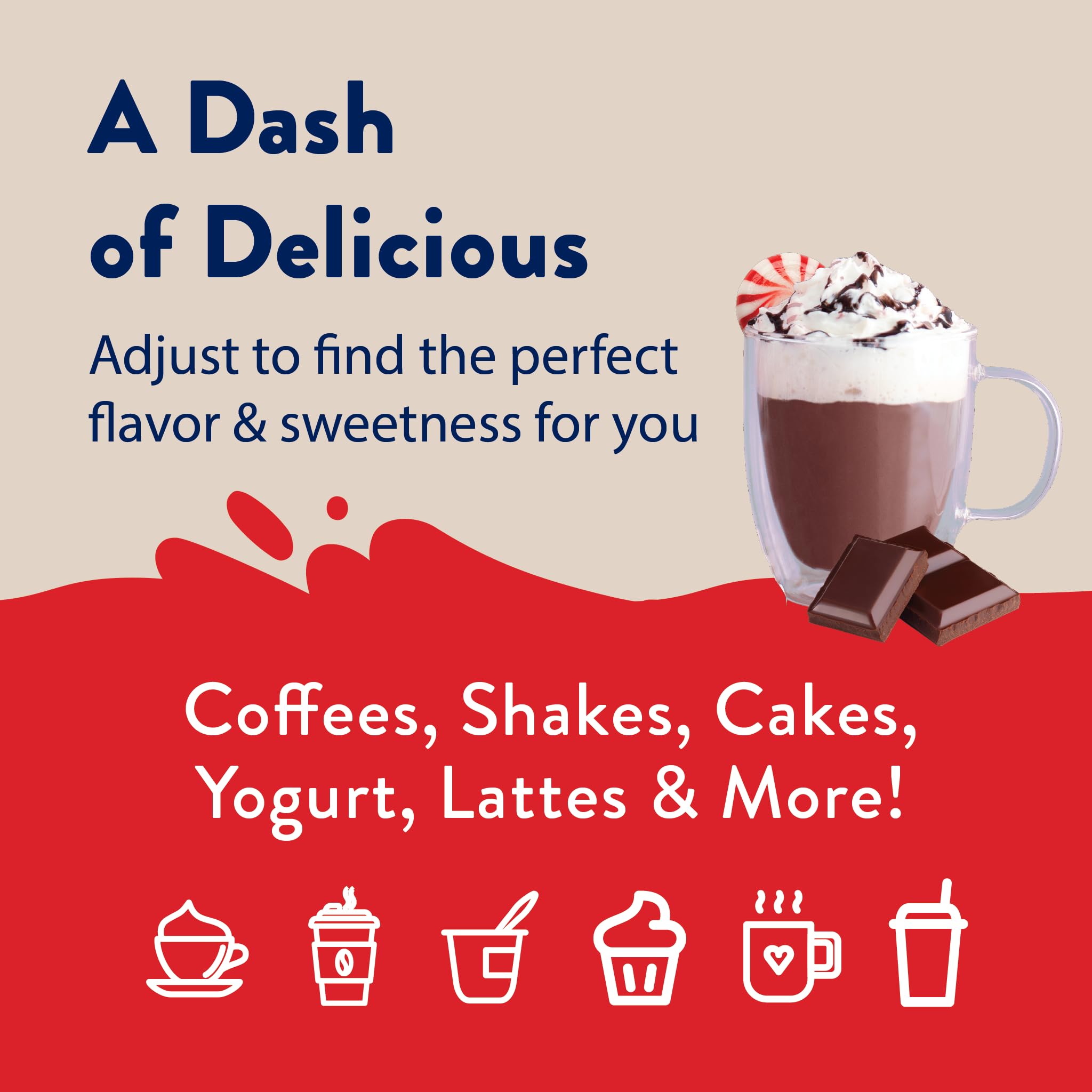 Jordan's Skinny Mixes Sugar Free Coffee Syrup, Cinnamon Dolce Coffee Flavoring Syrup, Naturally Sweetened Zero Calorie Drink Mix, Lattes, Baking or Protein Shake, Dairy & Gluten Free, 12.7 Fl Oz
