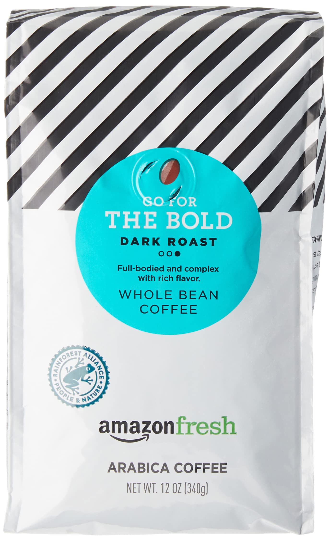 Amazon Fresh Colombia Whole Bean Coffee, Medium Roast, 12 Ounce