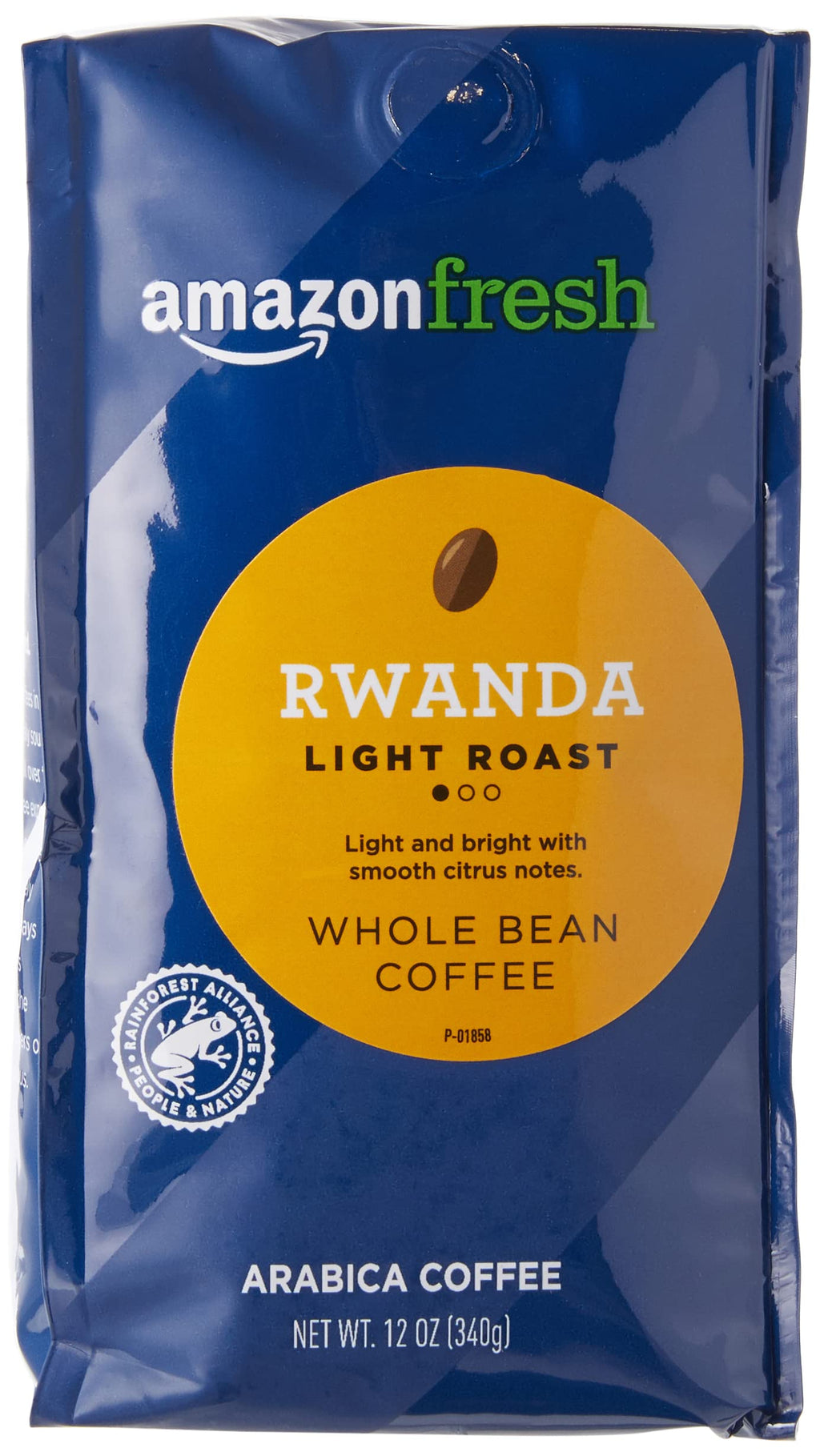Amazon Fresh, Nicaragua Whole Bean Coffee, Medium Roast, 12 Oz