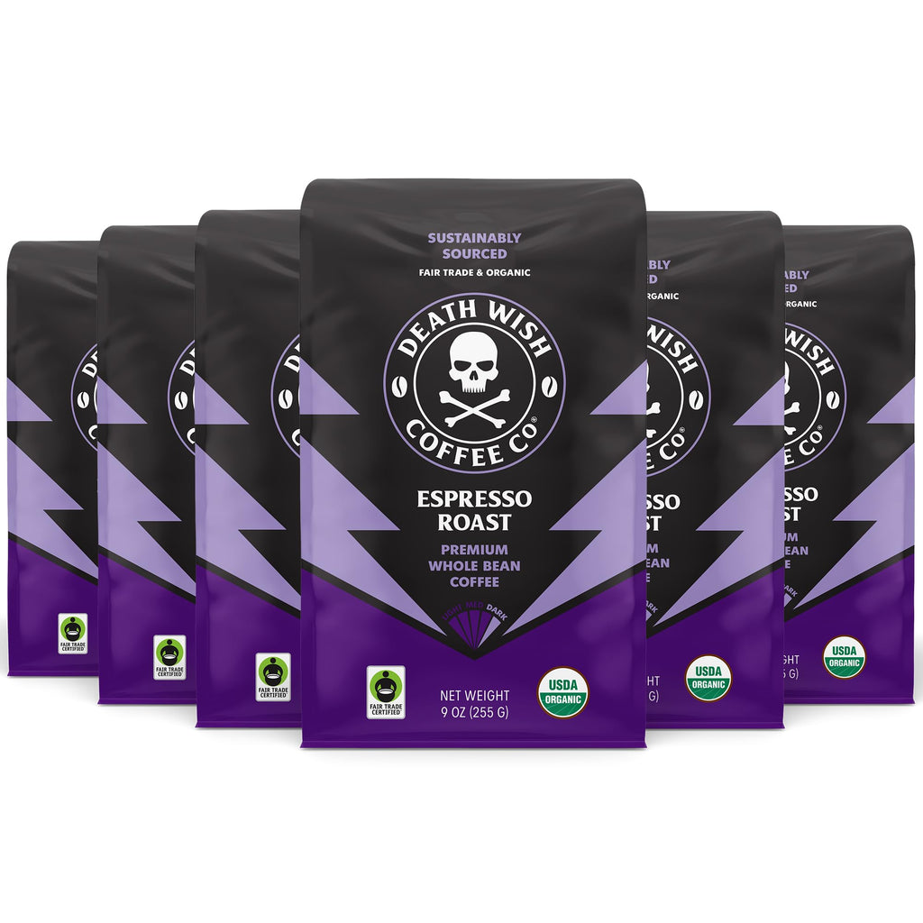 Death Wish Coffee, Valhalla Java Odinforce Blend Whole Bean, USDA Organic and Fair Trade, 12 oz (Pack of 1)