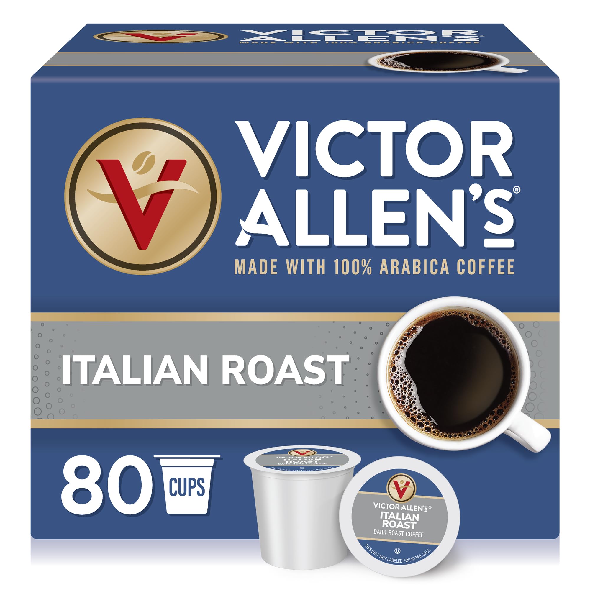 Victor Allen's Coffee Variety Pack (Morning Blend, 100% Colombian, Donut Shop Blend, French Roast), 42 Count, Single Serve Coffee Pods for Keurig K-Cup Brewers