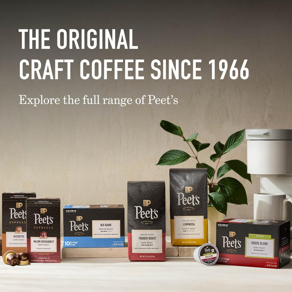 Peet's Coffee, Dark Roast Whole Bean Coffee, 100% Arabica Coffee - Major Dickason's Blend 18 Ounce Bag