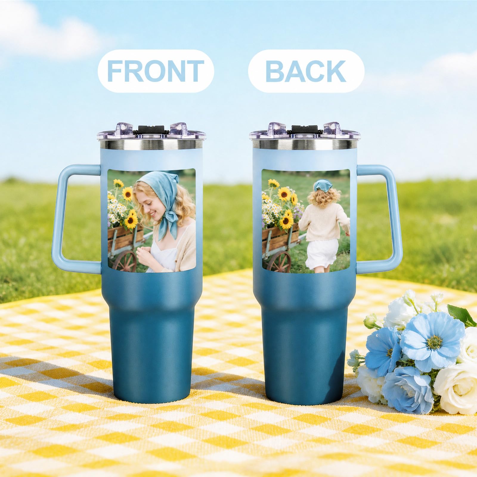 Personalized Tumbler Custom Coffee Tumbler Laser Engrave with Name 20 Oz Stainless Steel Travel Tumbler Cup Mug Personalized Gifts for Birthday Christmas Anniversary for Men Women Kids