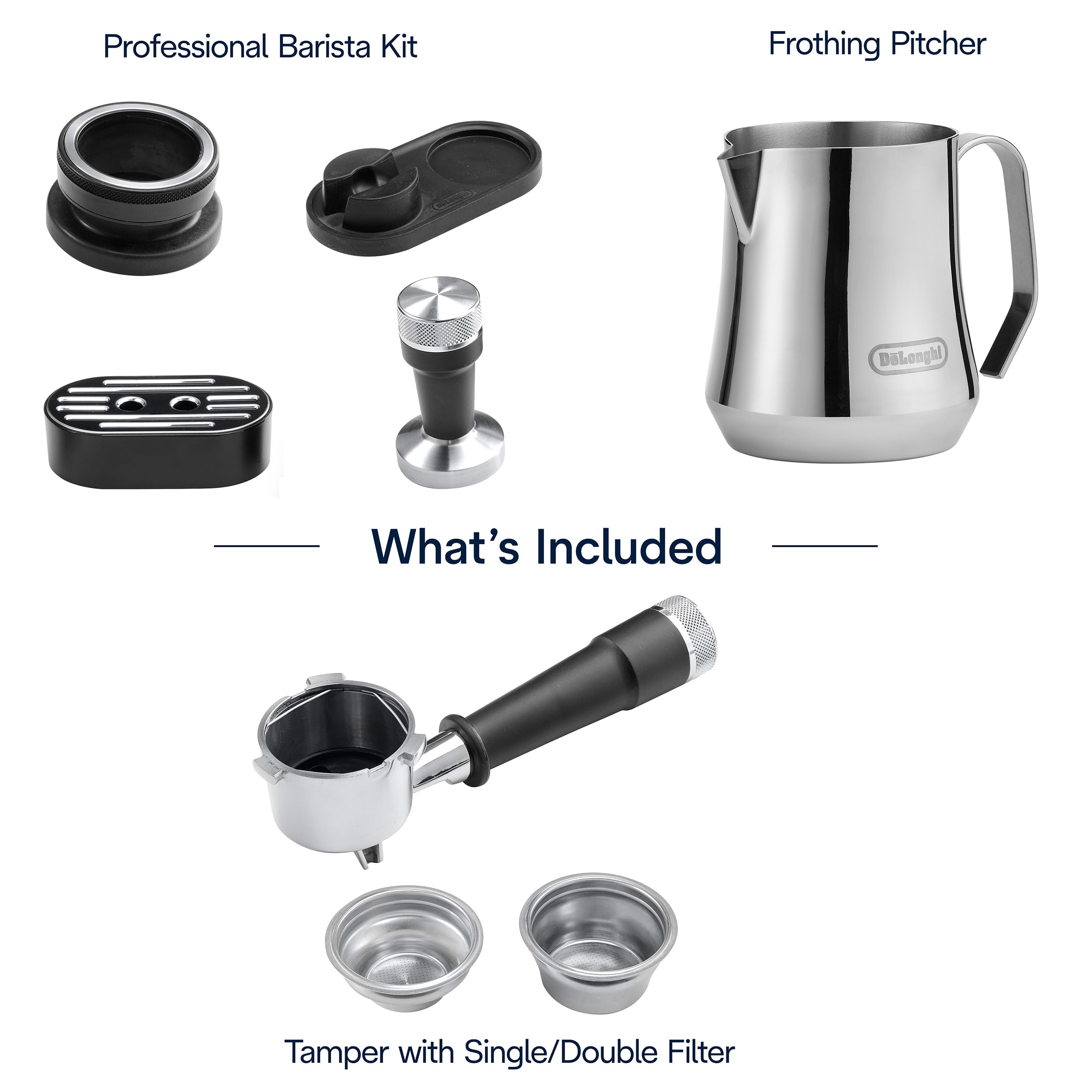 De'Longhi La Specialista Arte Evo Espresso Machine - Compact Cold Brew Coffee Maker with Grinder, Milk Steam Wand/Frother & Tamping Tools - Home Barista Kit for Lattes, Cappuccinos, Iced Coffee