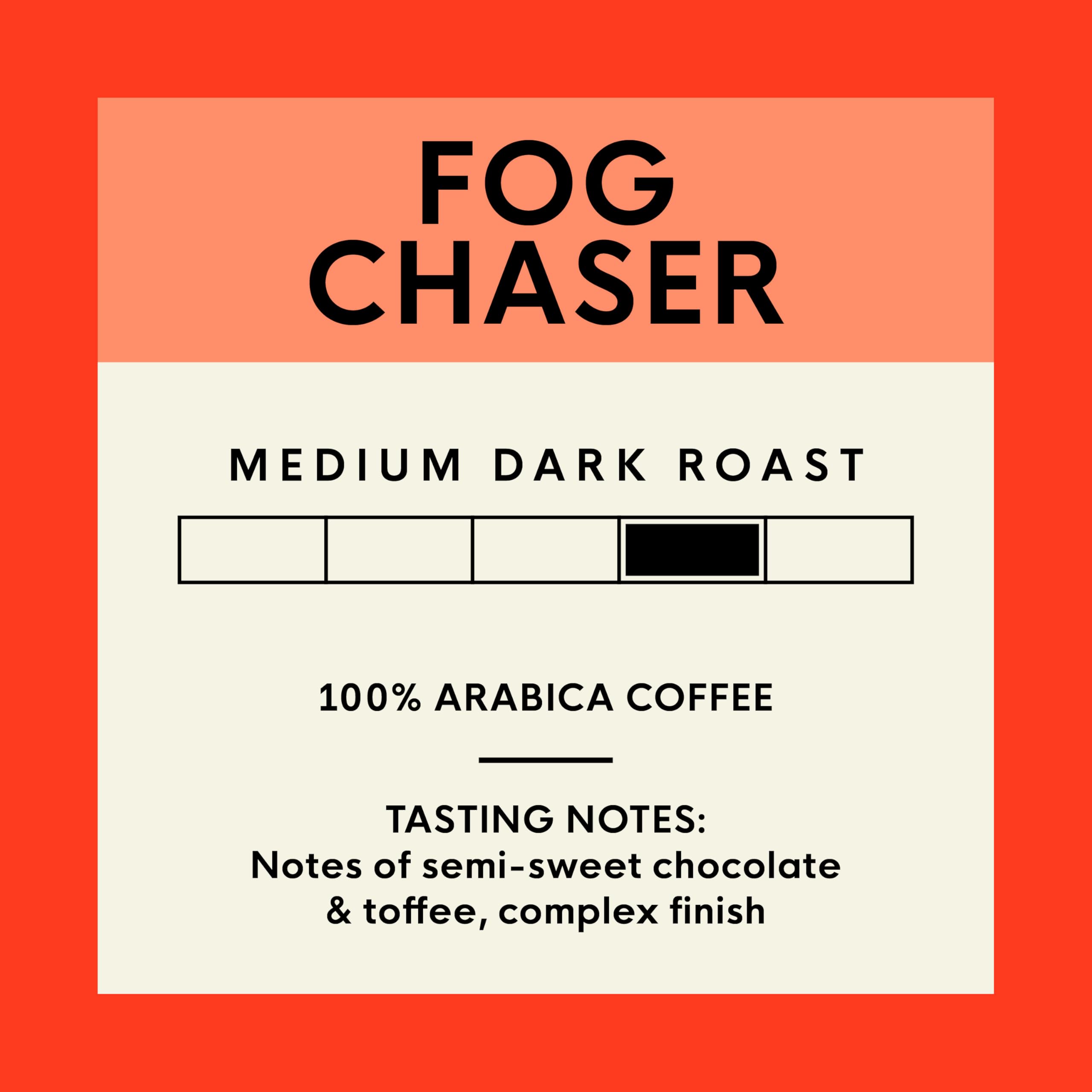 San Francisco Bay Coffee - Medium-Dark Roast Whole Bean Coffee - Fog Chaser (2 lb bag)