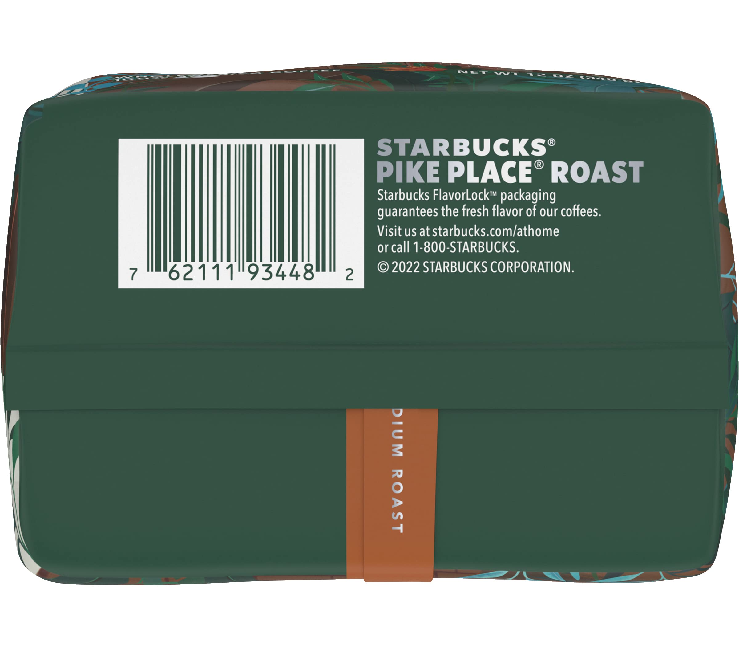 Starbucks Whole Coffee Beans, Medium Roast Hot or Iced Coffee, Pike Place Roast, 28 oz