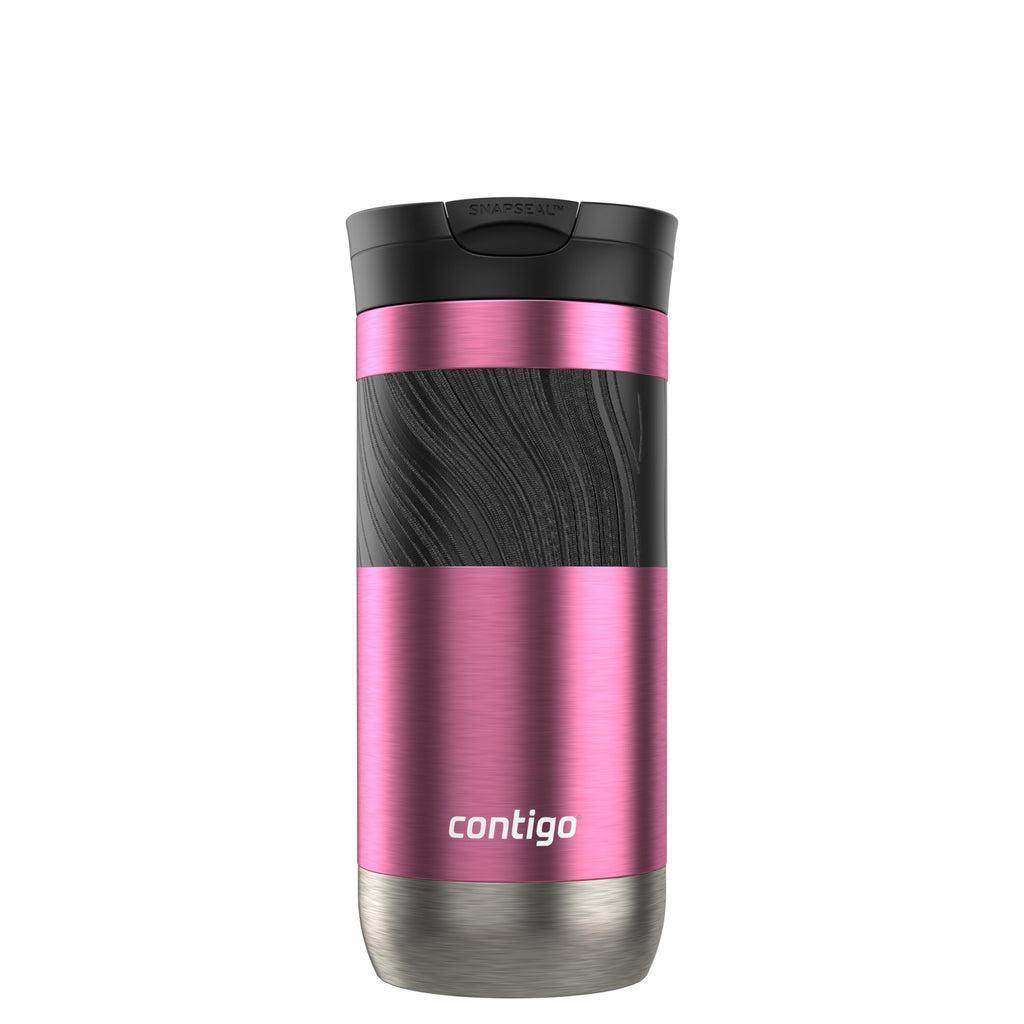 Contigo Byron Vacuum-Insulated Stainless Steel Travel Mug with Leak-Proof Lid Reusable Coffee Mug or Water Bottle BPA-Free 16oz Licorice Keeps Beverages Hot for 6 Hours or Cold for 12 Hours