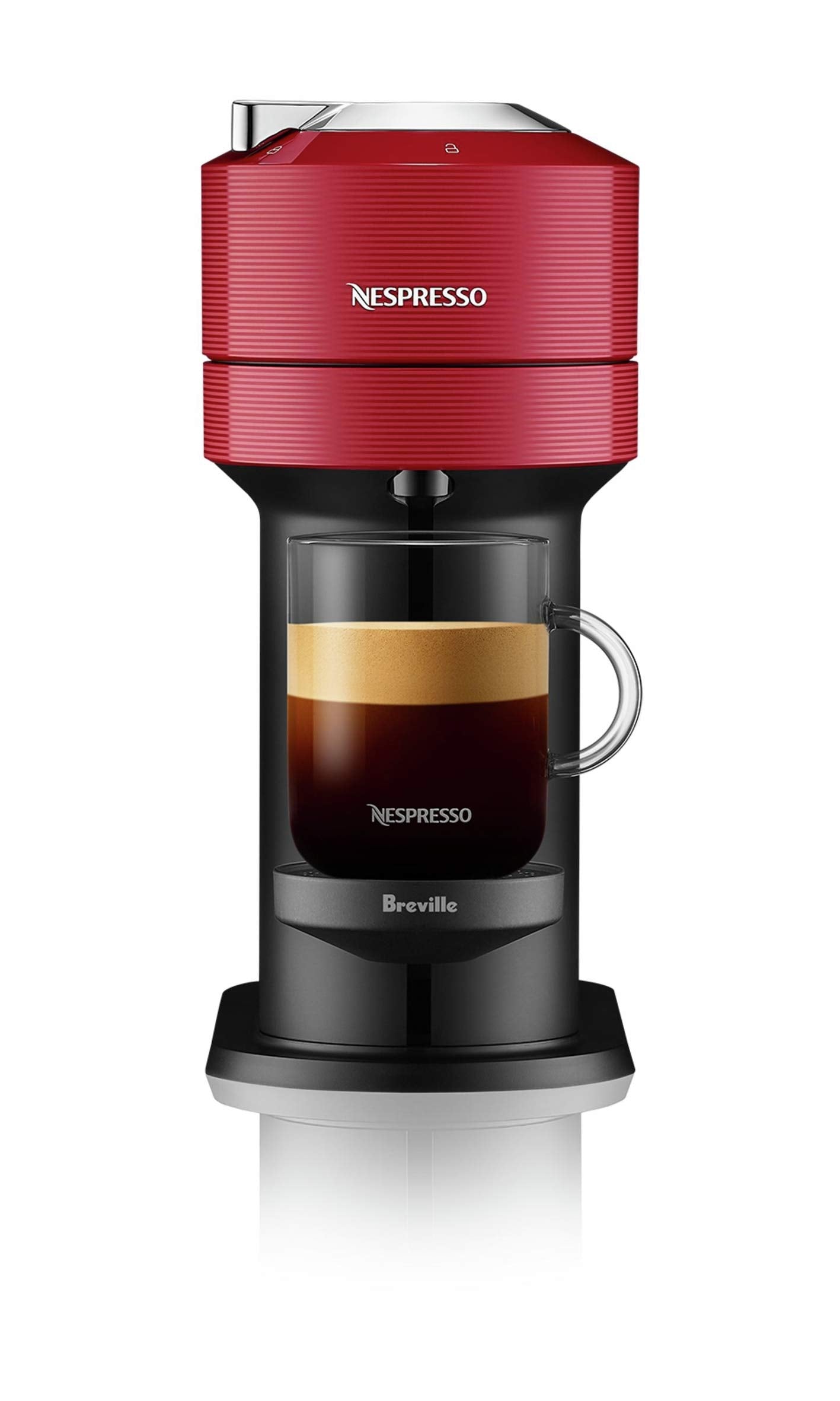 Nespresso Vertuo Next Coffee and Espresso Maker by Breville, with Aeroccino Milk Frother, Light Grey