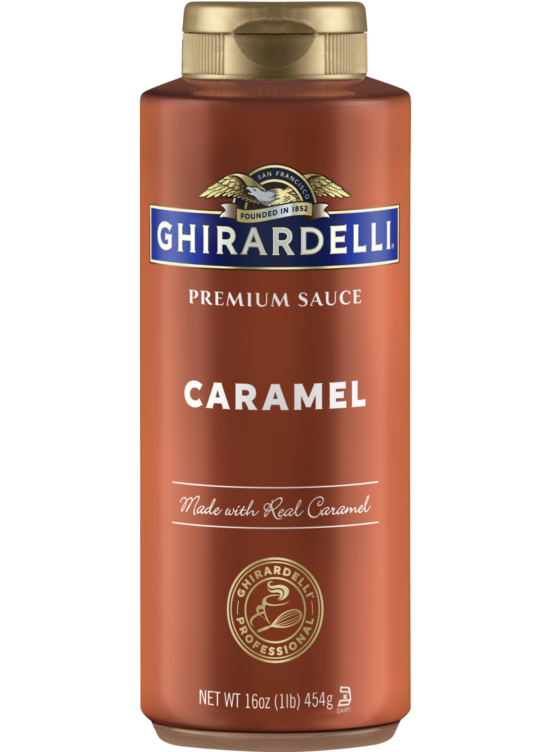 Ghirardelli Caramel Sauce Squeeze Bottle, 16 oz (Pack of 1)
