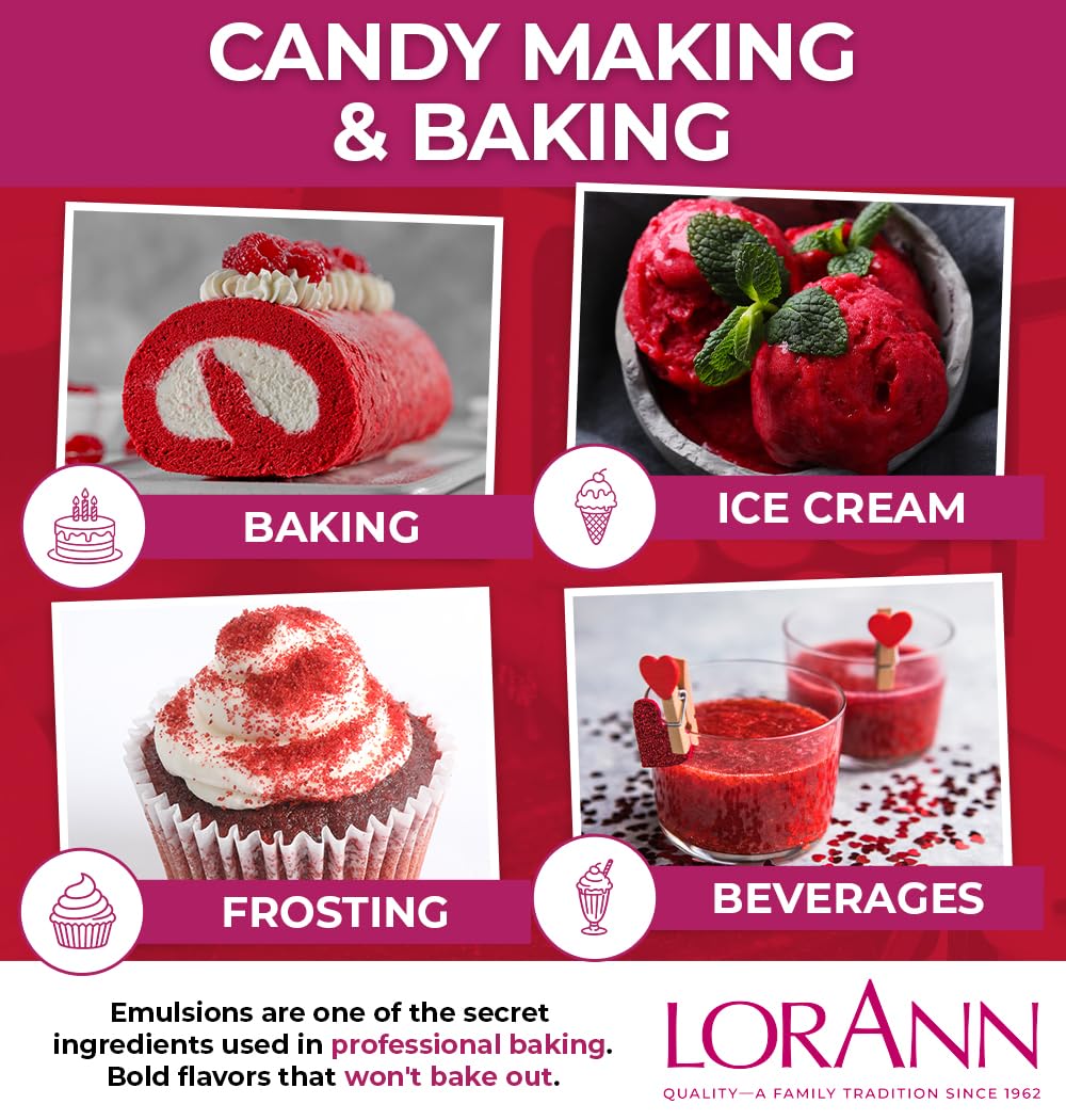 LorAnn Oils Coffee Bakery Emulsion: True Essence, Ideal for Boosting Fruit Tones in Cakes, Cookies & Desserts, Gluten-Free, Keto-Friendly, Extract Substitute Essential for Your Kitchen, 4 Oz
