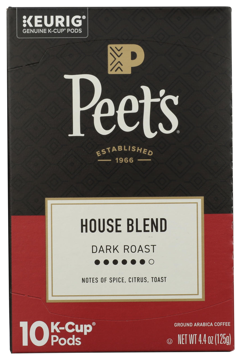 Peet's Coffee, Dark Roast Keurig K-Cup Pods, 100% Arabica Coffee - Major Dickason's Blend 75 Count (1 Box of 75 Pods)
