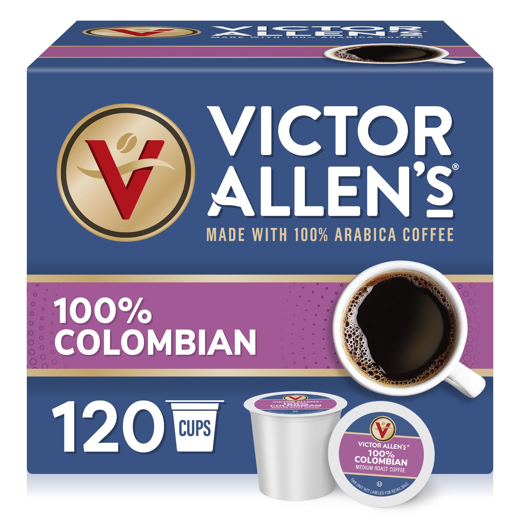 Victor Allen's Coffee Variety Pack (Morning Blend, 100% Colombian, Donut Shop Blend, French Roast), 42 Count, Single Serve Coffee Pods for Keurig K-Cup Brewers