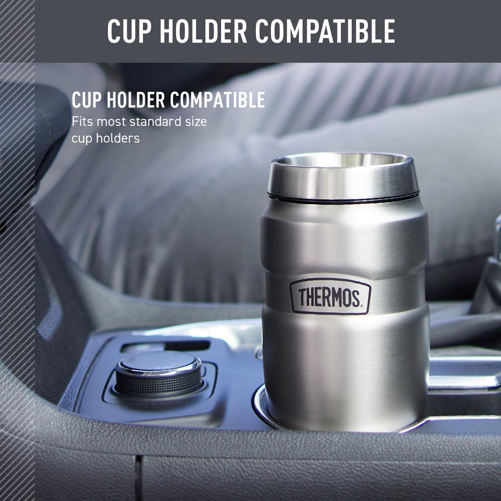 THERMOS Stainless King Vacuum-Insulated Travel Mug with Handle - 16oz, Midnight Blue - Thermos Tumbler for Hot & Cold Drinks - Leak & Sweat-Proof Stainless Steel Coffee Mug with Lid for Commuting