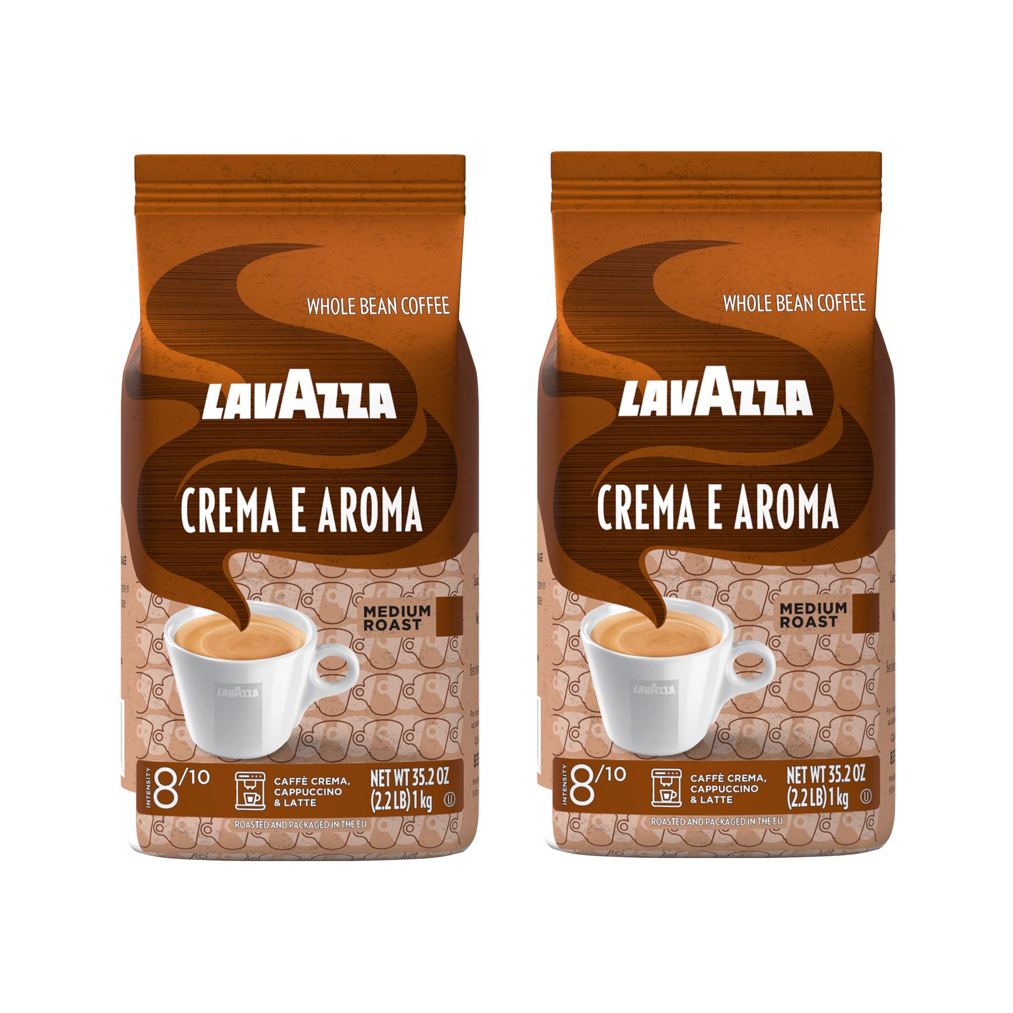 Lavazza Espresso Whole Bean Coffee, Medium Roast, 100% Arabica, 2.2 lb Bag (Pack of 1)