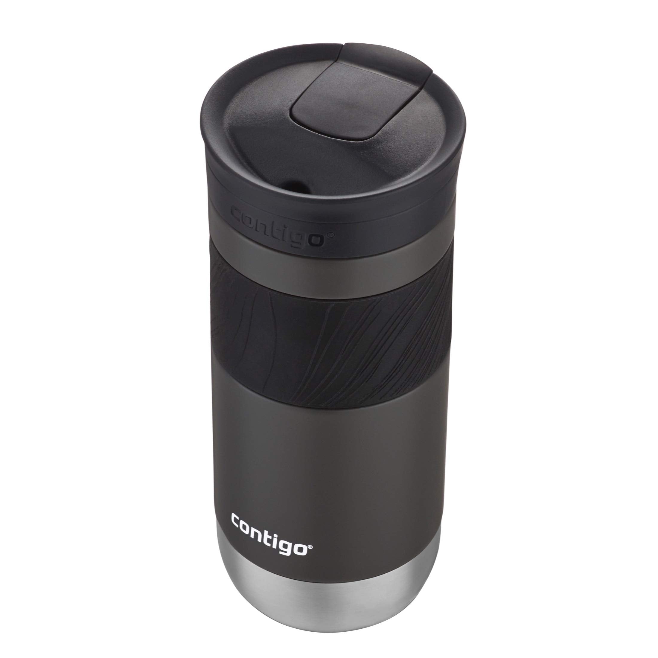 Contigo Byron Vacuum-Insulated Stainless Steel Travel Mug with Leak-Proof Lid Reusable Coffee Mug or Water Bottle BPA-Free 16oz Licorice Keeps Beverages Hot for 6 Hours or Cold for 12 Hours