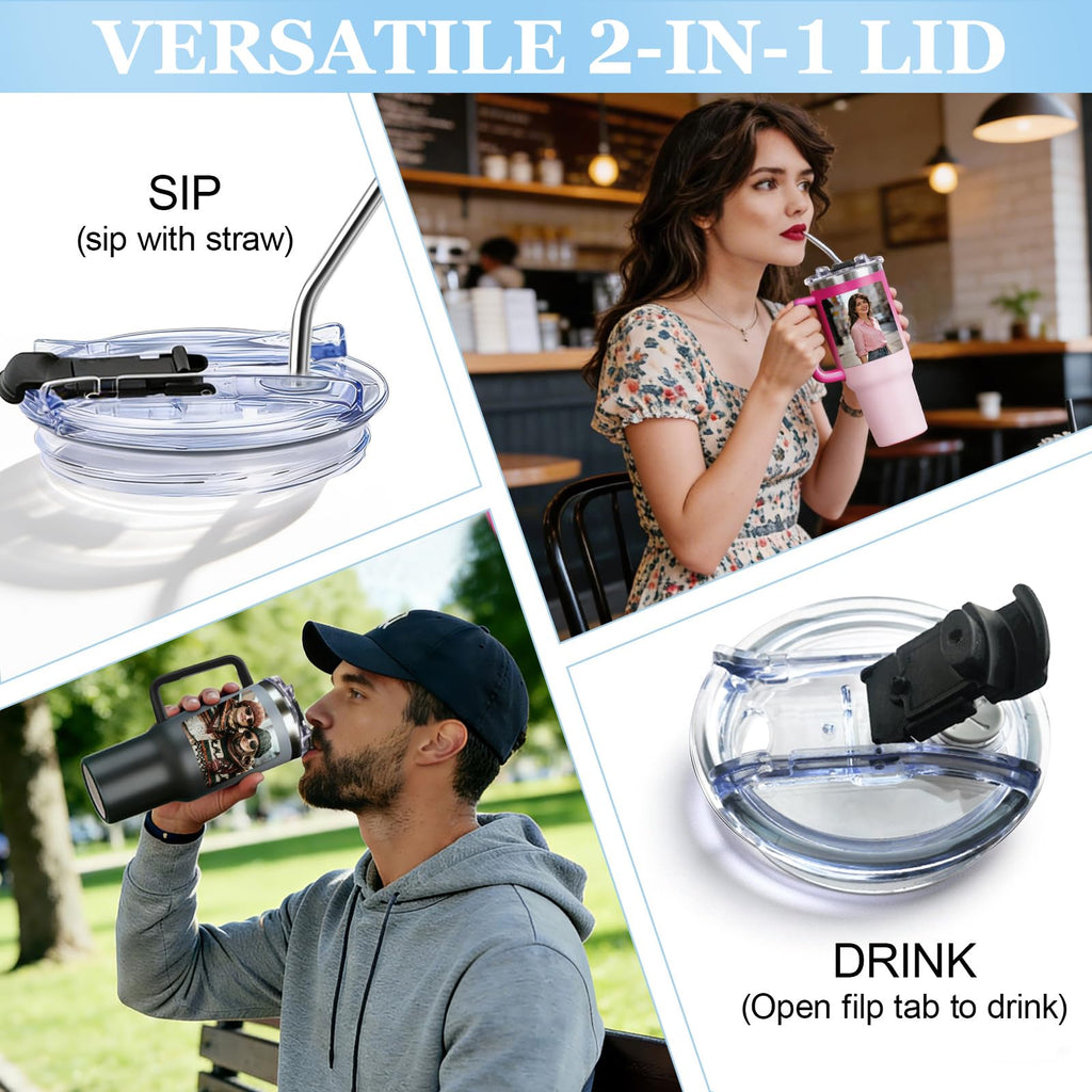 Personalized Tumbler Custom Coffee Tumbler Laser Engrave with Name 20 Oz Stainless Steel Travel Tumbler Cup Mug Personalized Gifts for Birthday Christmas Anniversary for Men Women Kids