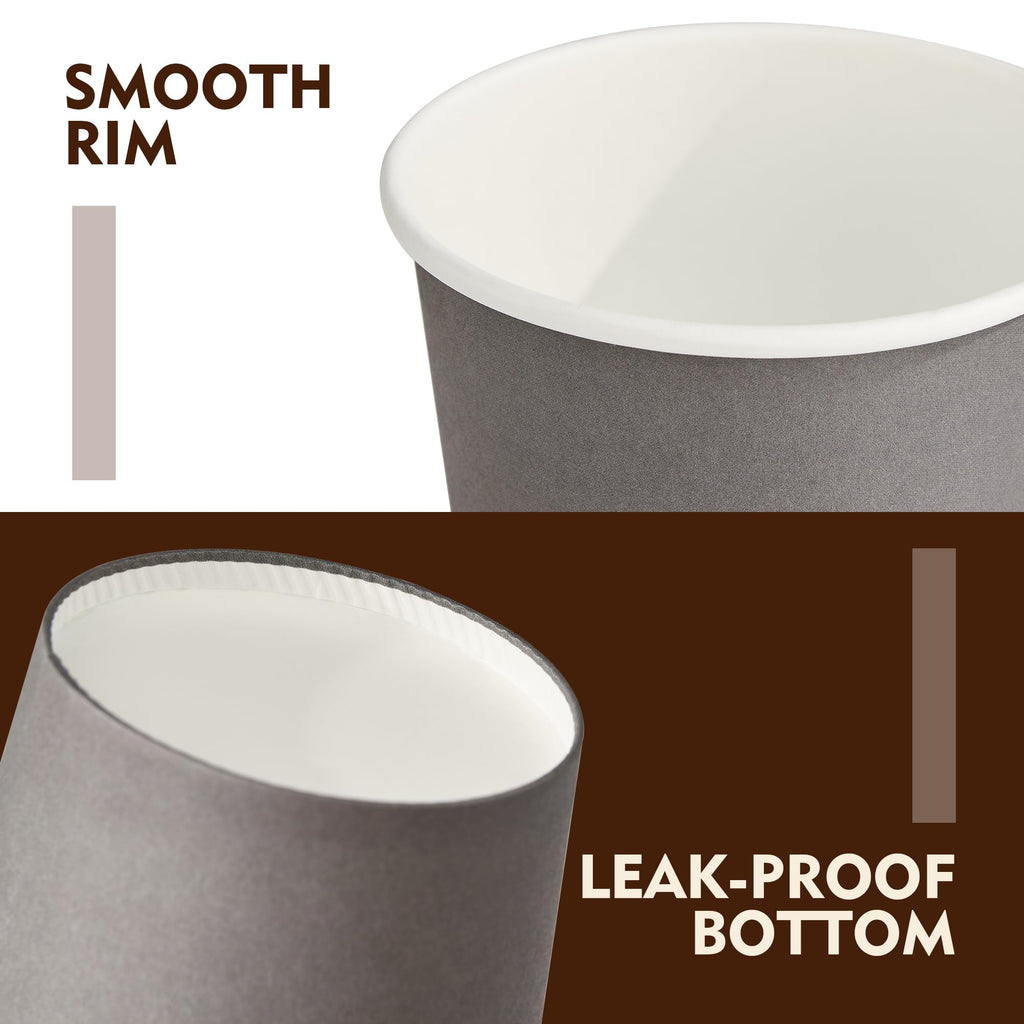 YEEHAW 100 Pack 16 oz Disposable Coffee Cups with Lids, Heat & Leak-proof Paper Cups, to Go Coffee Cups for Hot & Cold Beverage