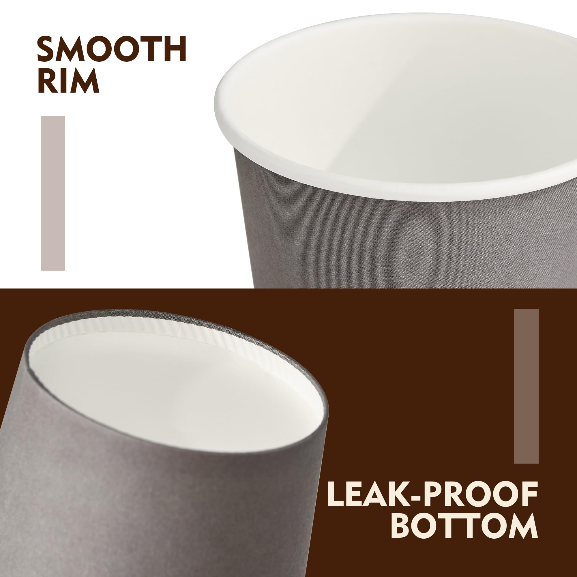 YEEHAW 100 Pack 16 oz Disposable Coffee Cups with Lids, Heat & Leak-proof Paper Cups, to Go Coffee Cups for Hot & Cold Beverage