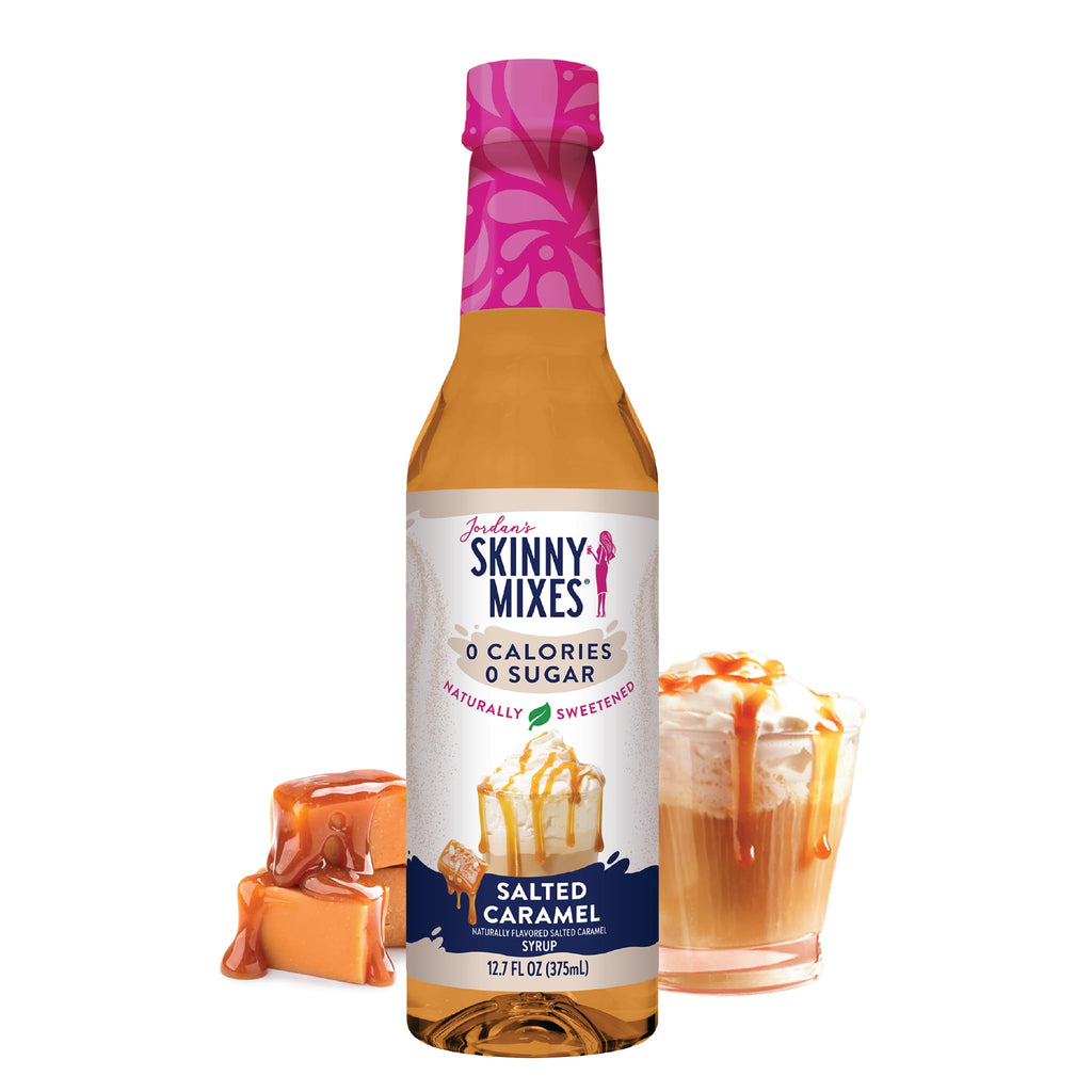 Jordan's Skinny Mixes Sugar Free Coffee Syrup, Cinnamon Dolce Coffee Flavoring Syrup, Naturally Sweetened Zero Calorie Drink Mix, Lattes, Baking or Protein Shake, Dairy & Gluten Free, 12.7 Fl Oz
