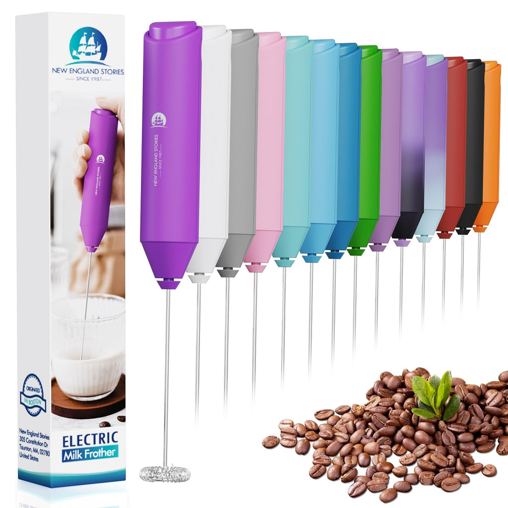 Powerful Milk Frother Handheld Foam Maker, Mini Whisk Drink Mixer for Coffee, Cappuccino, Latte, Matcha, Hot Chocolate, No Stand, Green