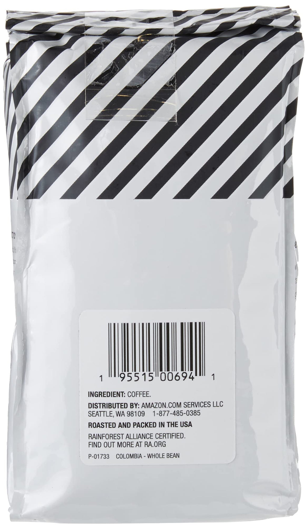 Amazon Fresh Colombia Whole Bean Coffee, Medium Roast, 12 Ounce