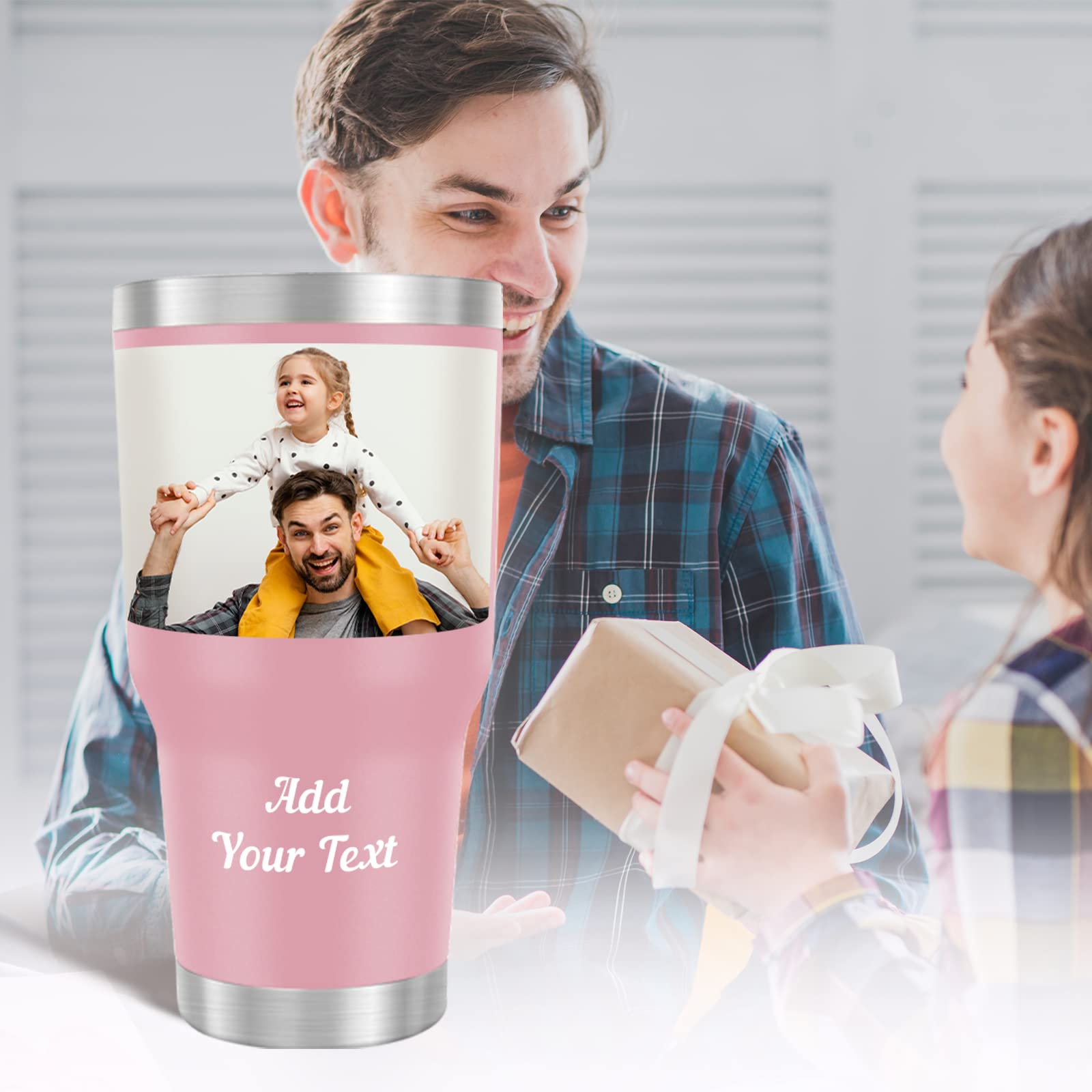 Personalized Tumbler Custom Coffee Tumbler Laser Engrave with Name 20 Oz Stainless Steel Travel Tumbler Cup Mug Personalized Gifts for Birthday Christmas Anniversary for Men Women Kids