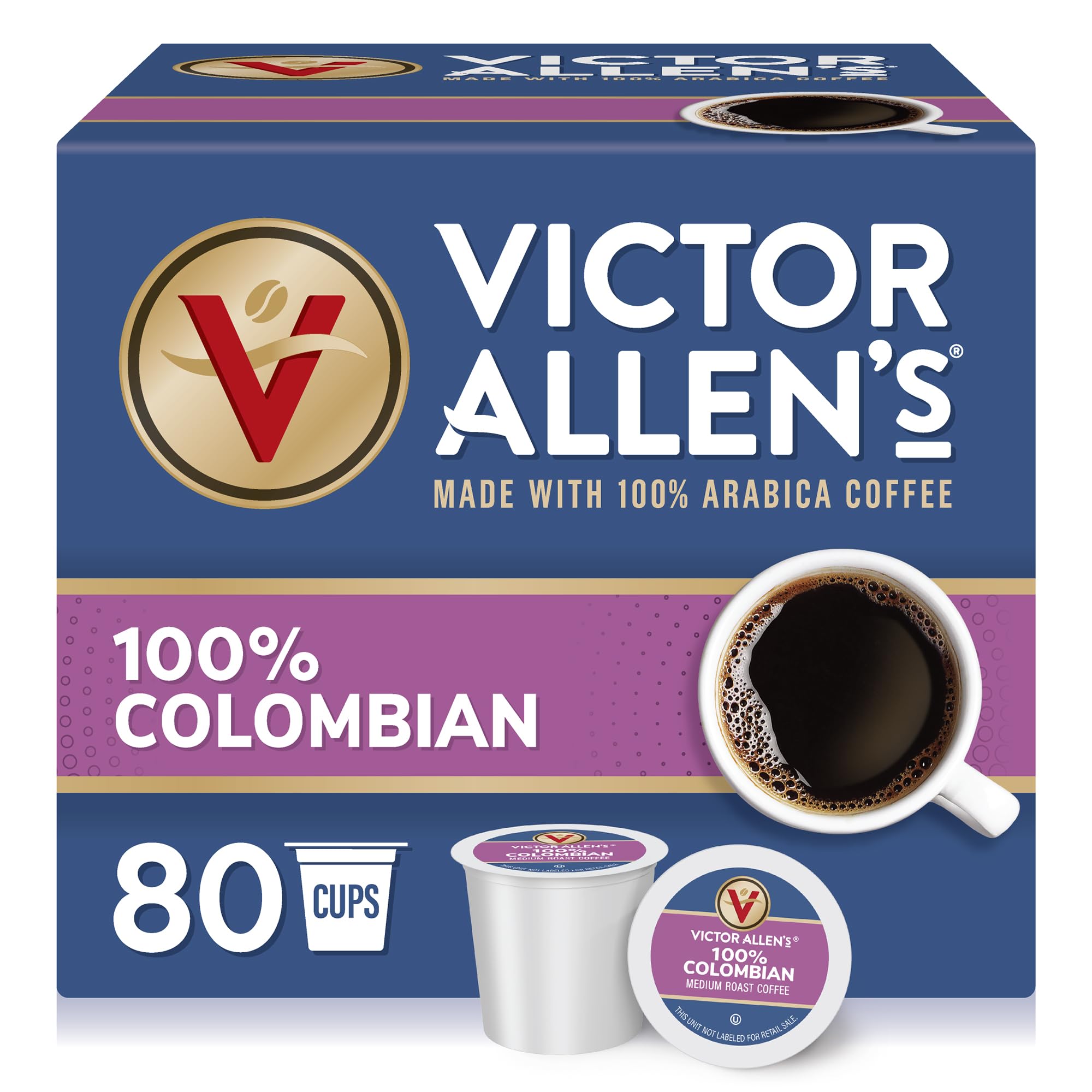 Victor Allen's Coffee Variety Pack (Morning Blend, 100% Colombian, Donut Shop Blend, French Roast), 42 Count, Single Serve Coffee Pods for Keurig K-Cup Brewers