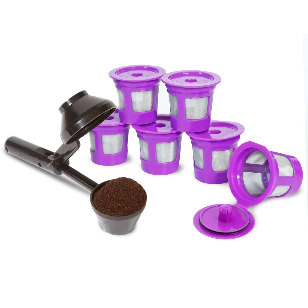Perfect Pod 1-Stream Cafe Save Reusable K Cup Pod Coffee Filters - Refillable Coffee Pod Capsules with Built-In, Integrated Mesh Strainer for use with Keurig & Select Single Cup Coffee Makers, 4-Pack