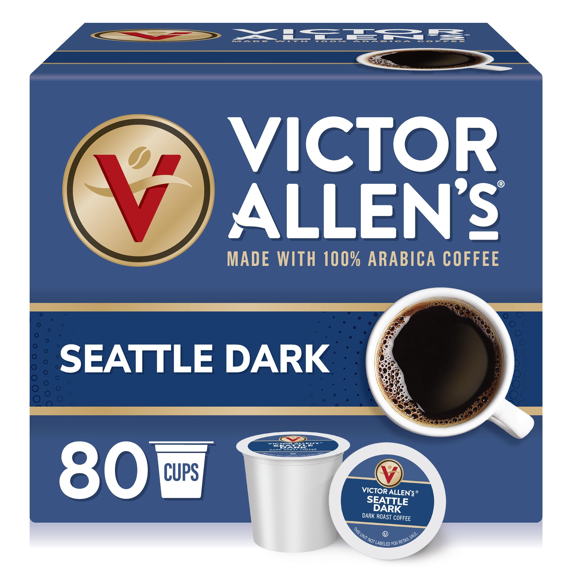 Victor Allen's Coffee Variety Pack (Morning Blend, 100% Colombian, Donut Shop Blend, French Roast), 42 Count, Single Serve Coffee Pods for Keurig K-Cup Brewers