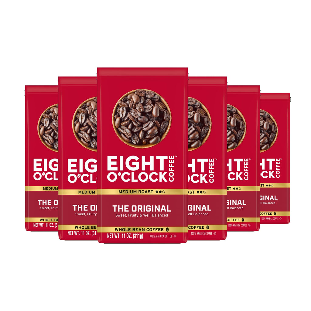 Eight O'Clock Coffee The Original, Medium Roast Whole Bean Coffee, Sweet, Fruity, Well Balanced, 30 Ounce (Pack of 1)